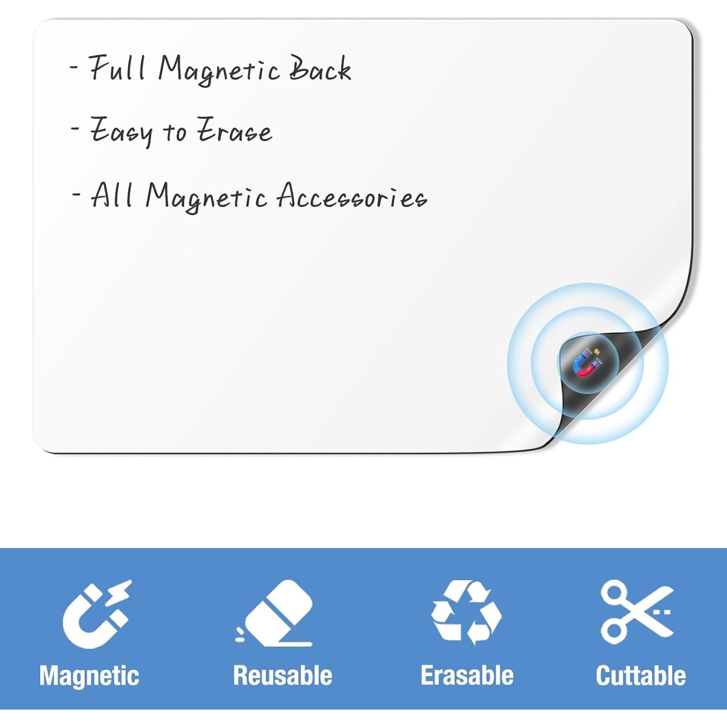 Pizarra Magnética para Nevera HOMiDEK 30.48x20.32 cm con 4 Marcadores