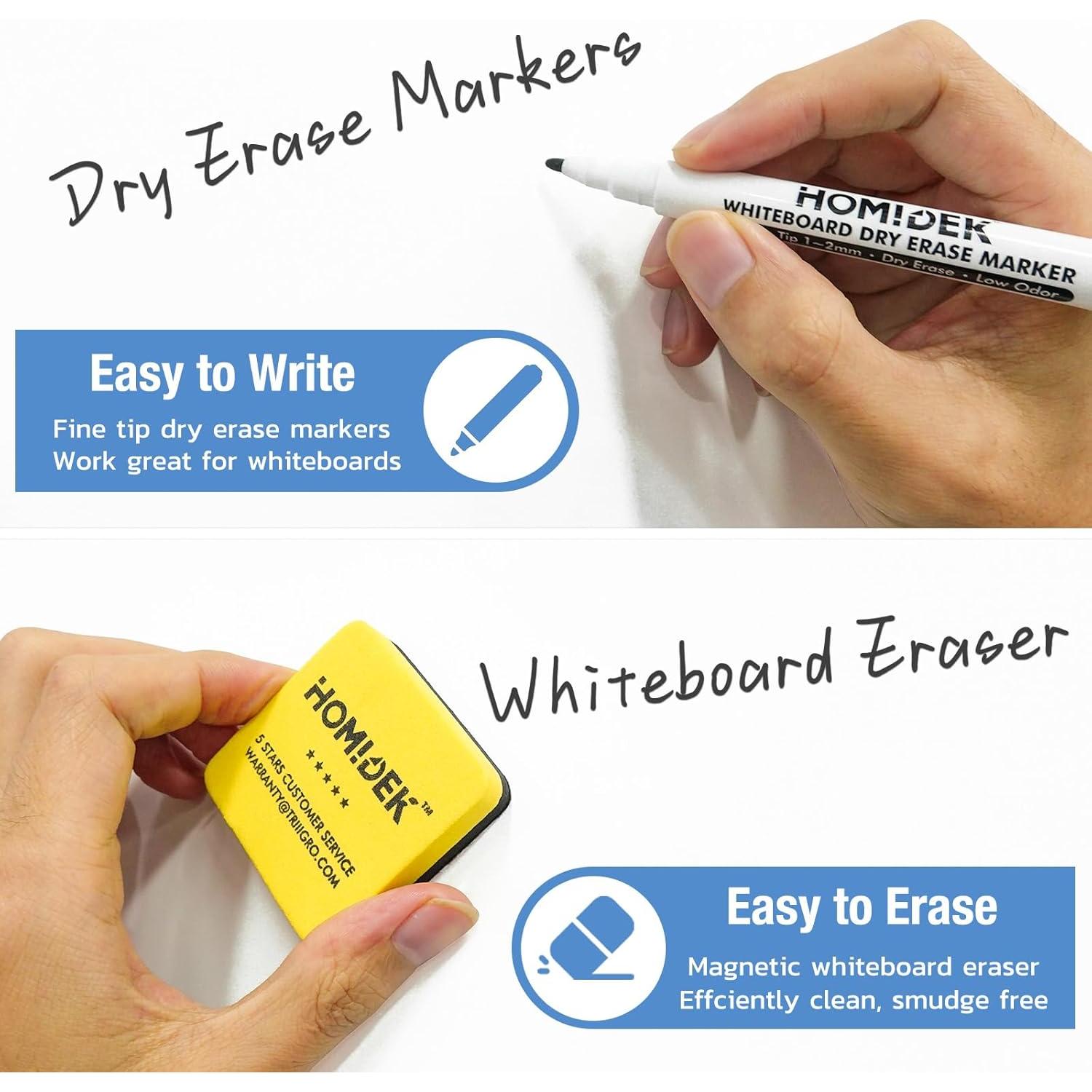 Pizarra Magnética para Nevera HOMiDEK 30.48x20.32 cm con 4 Marcadores