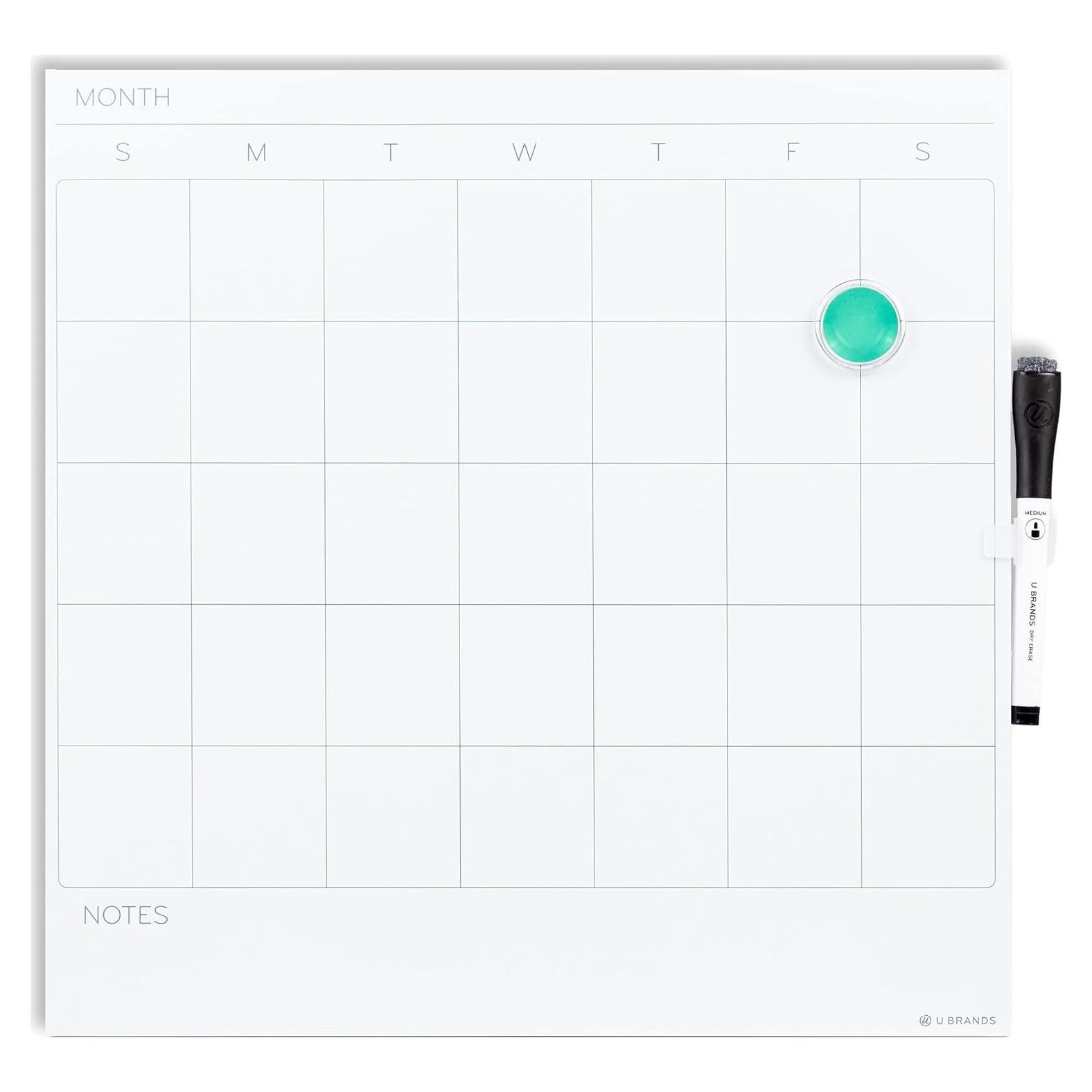 Calendario Magnético Mensual U Brands 35.56 cm Cuadrado