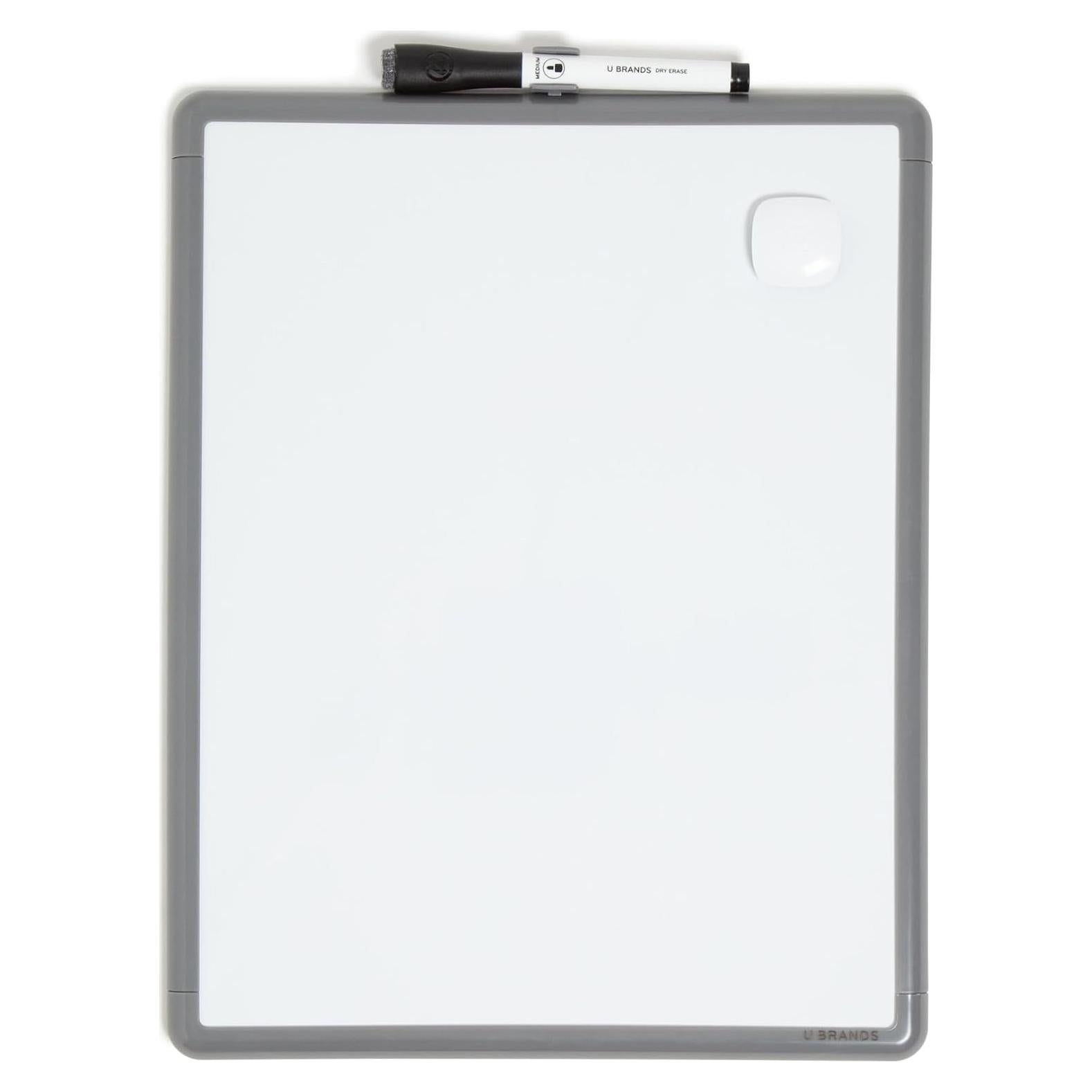Pizarra Magnética Borrado en Seco U Brands 28x36 cm Gris