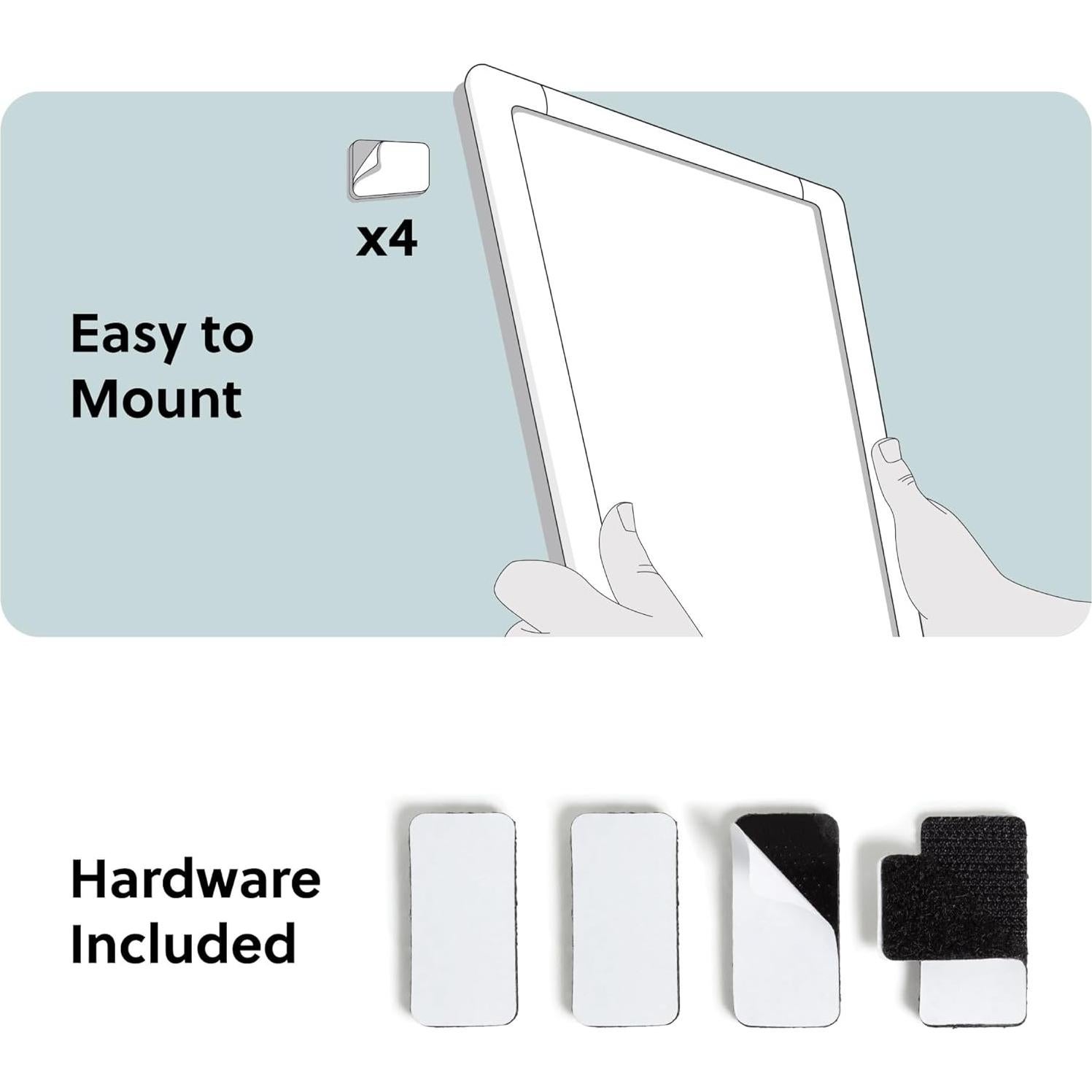 Pizarra Magnética Borrado en Seco U Brands 28x36 cm Gris