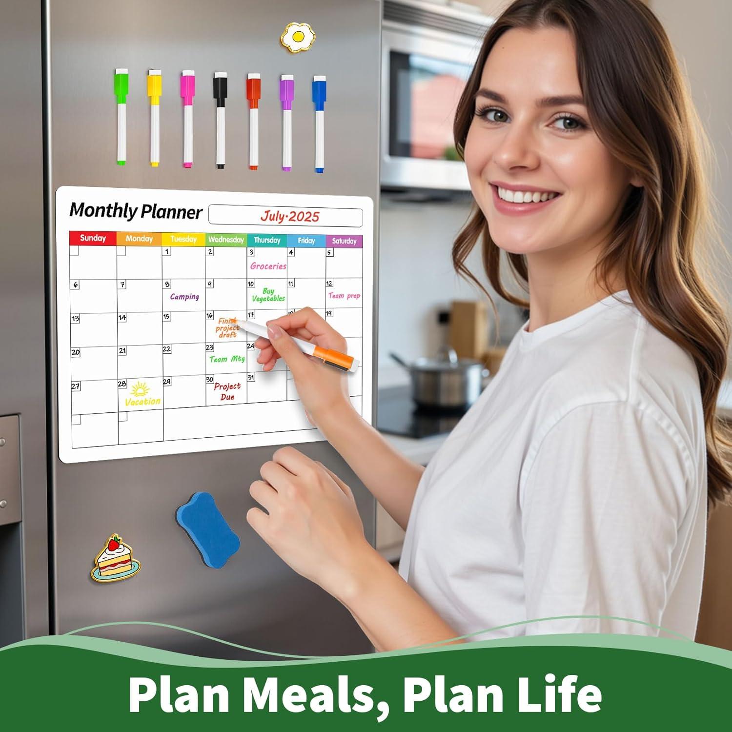 Pizarra Blanca Magnética FINDMAG 4 en 1 - Calendario y Planificadores