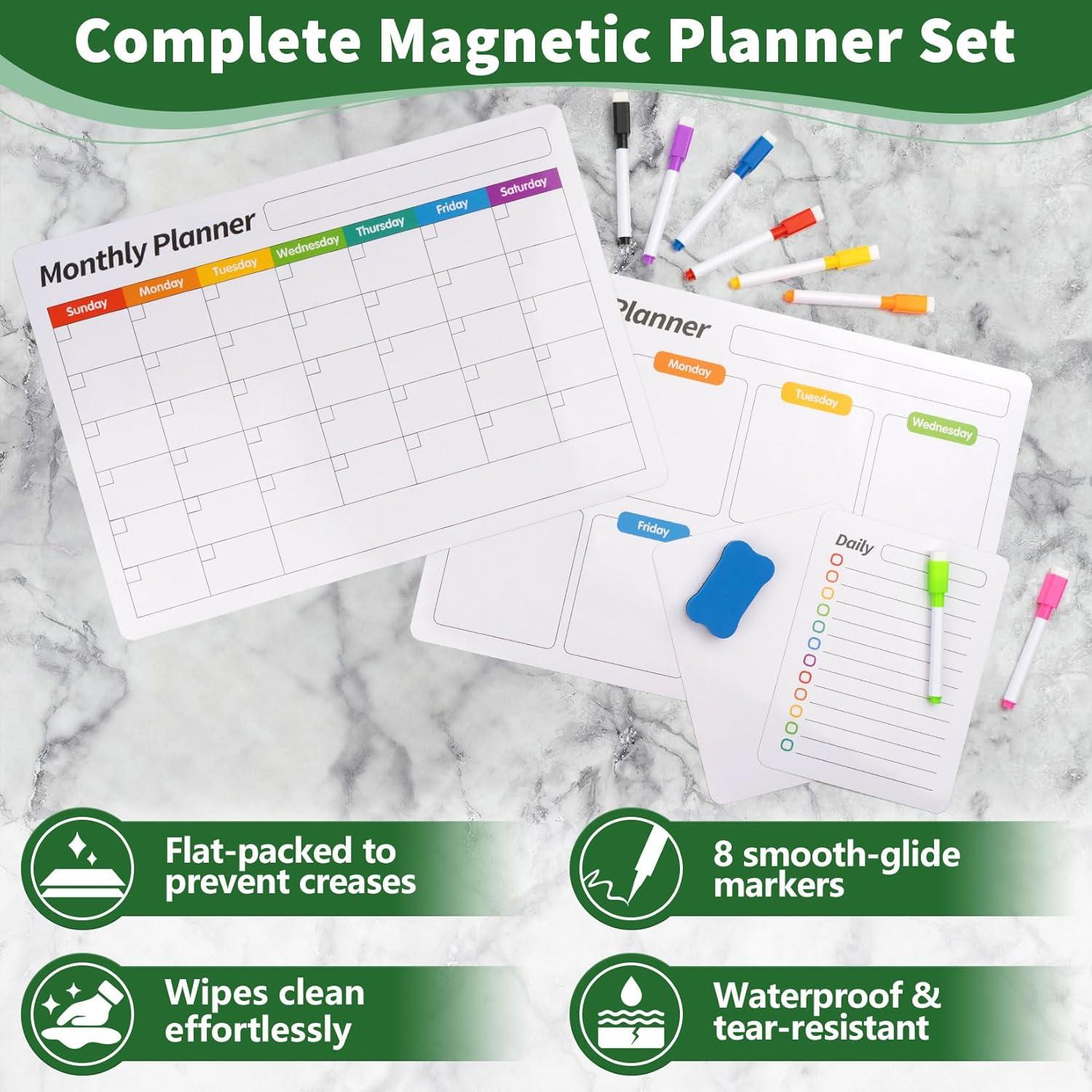 Pizarra Blanca Magnética FINDMAG 4 en 1 - Calendario y Planificadores