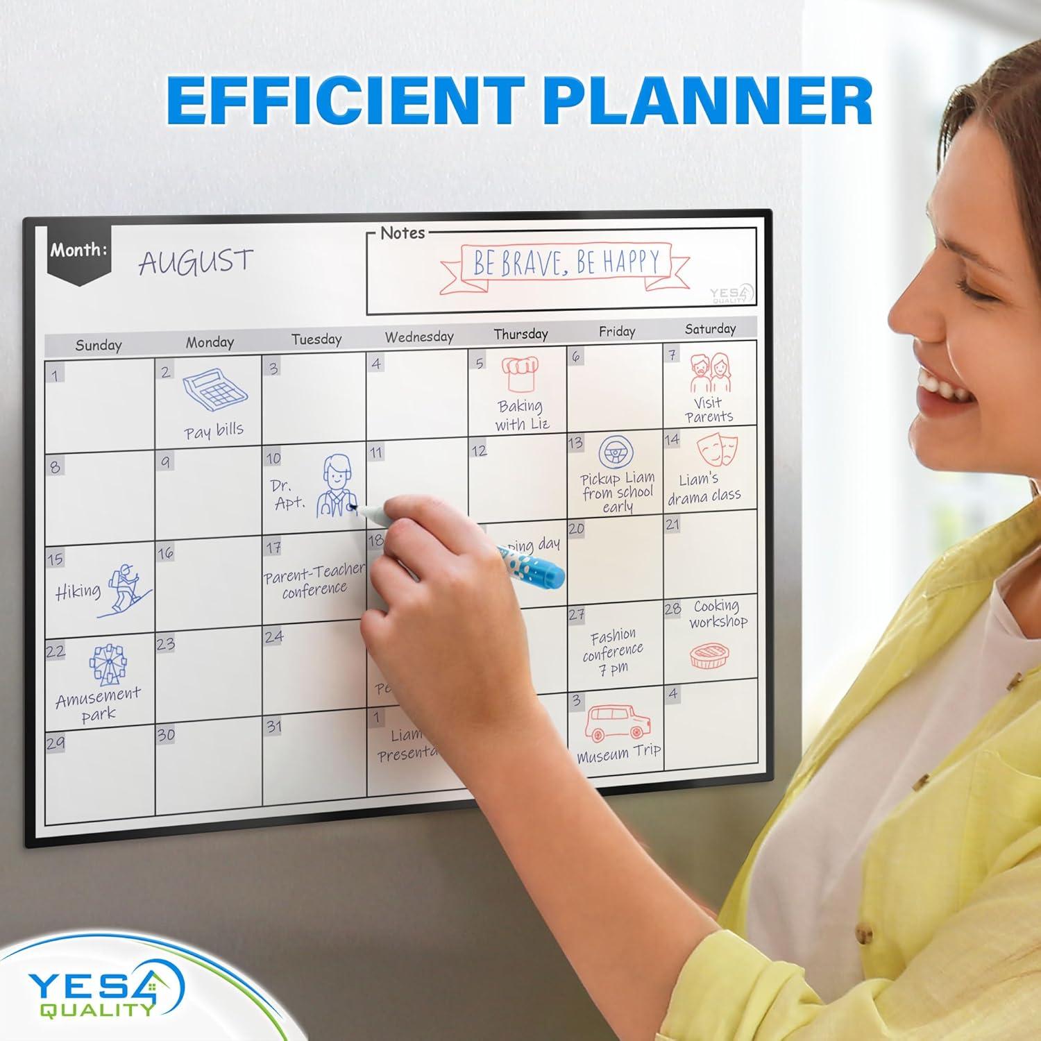 Calendario Magnético Mensual Yes4Quality 40x30 cm para Nevera