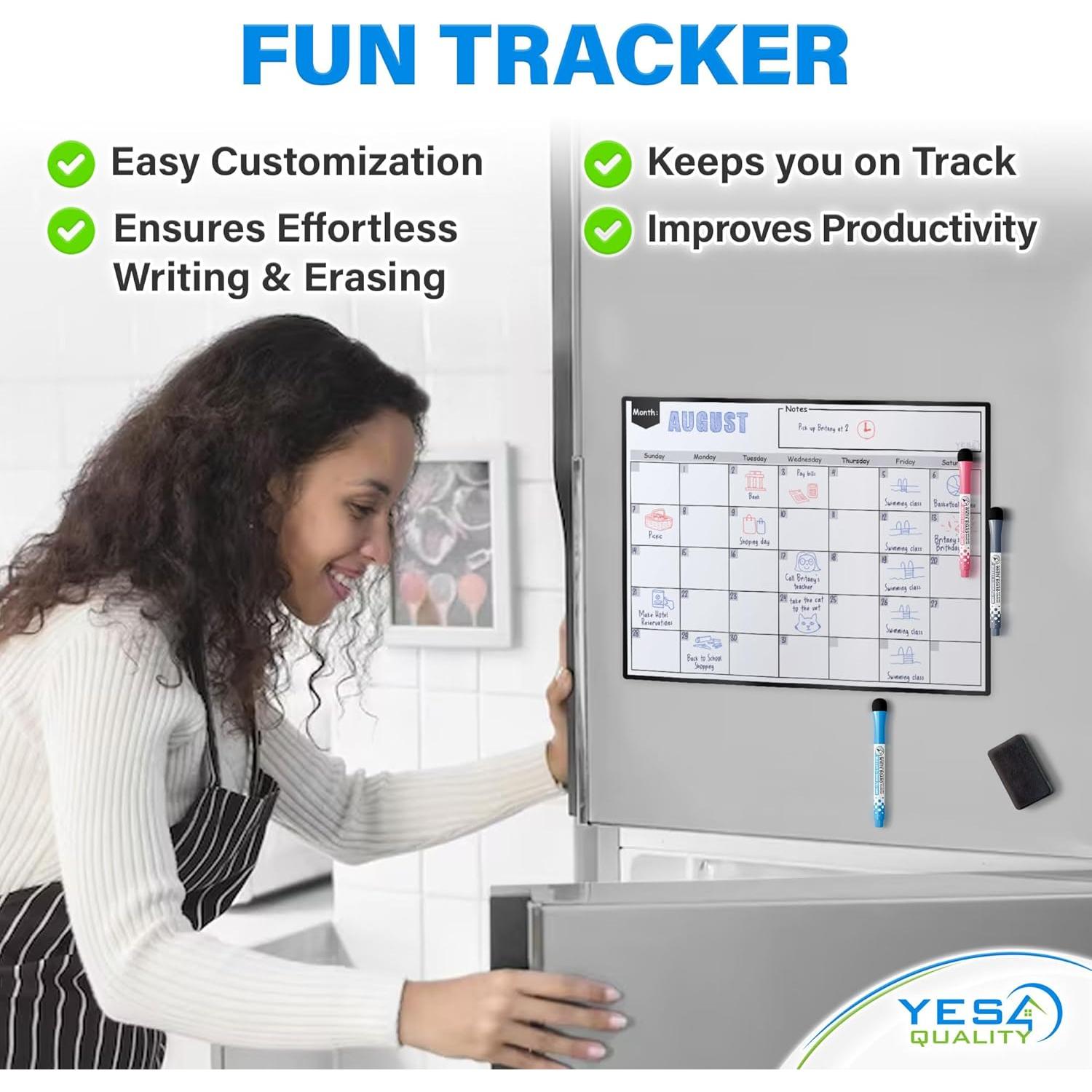 Calendario Magnético Mensual Yes4Quality 40x30 cm para Nevera