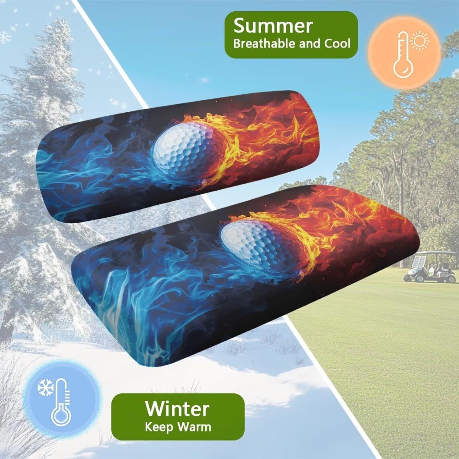 Funda de Asiento para Carro de Golf Rarucativ CZQ22 Estampado Rojo y Azul