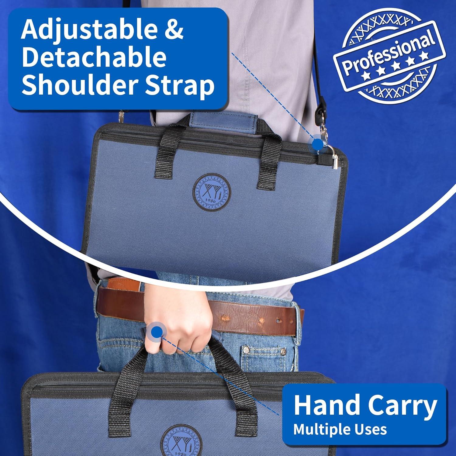 Bolsa de cuchillos XYJ para chefs, lona resistente 6 bolsillos