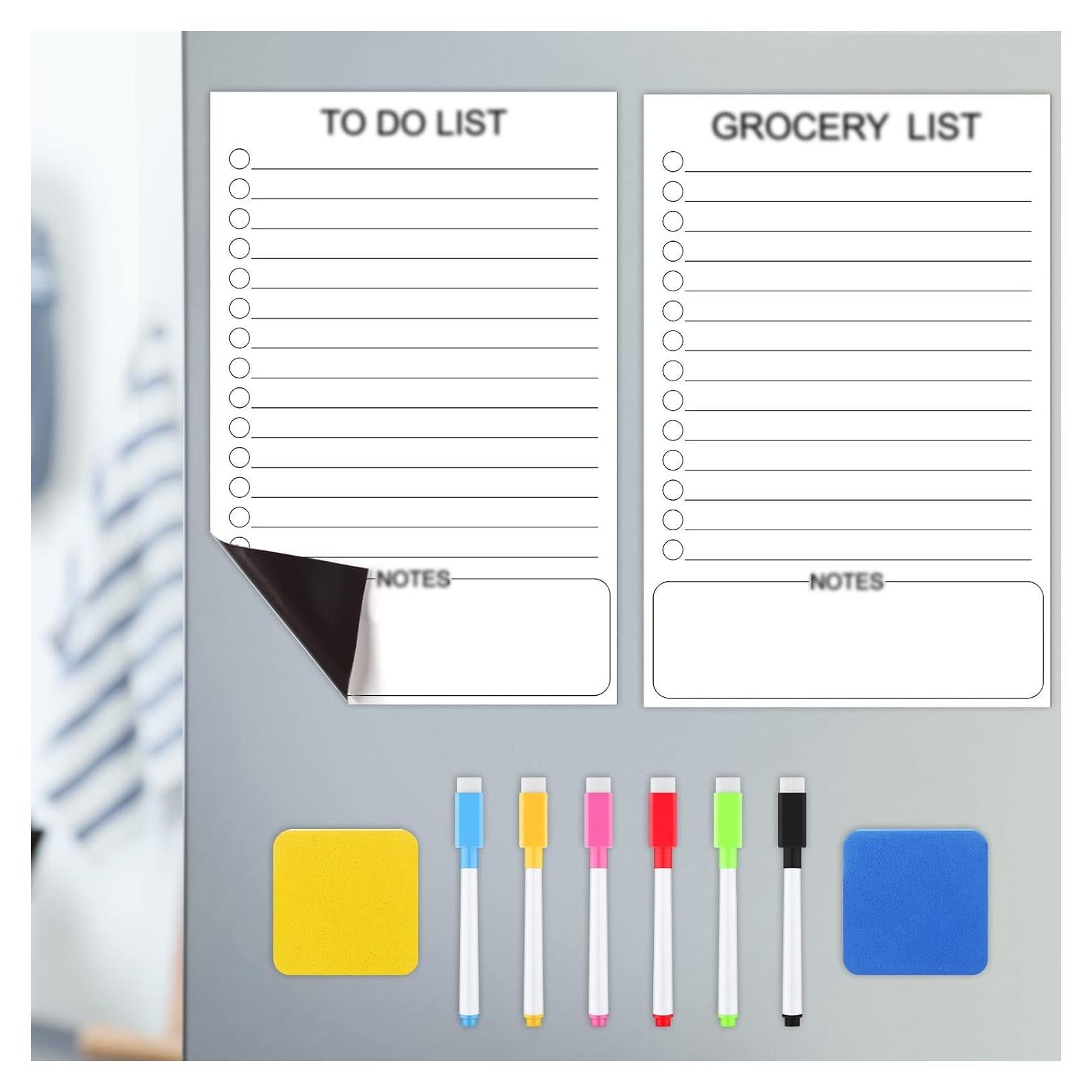 Juego de 2 Tableros Magnéticos Borrables Sinmoe 30x20 cm