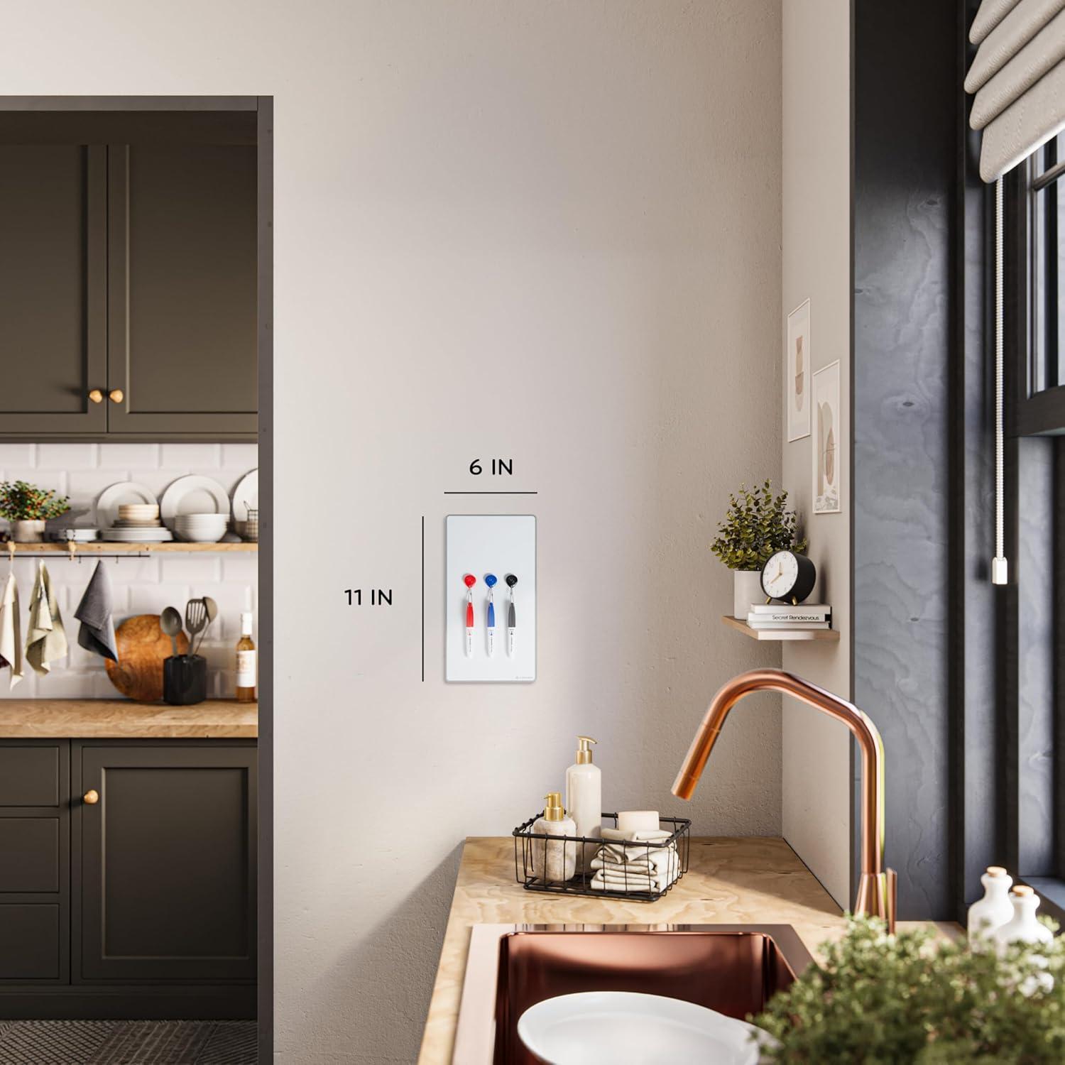 Tablero Blanco Magnético U Brands 15x28 cm Sin Marco con 3 Marcadores