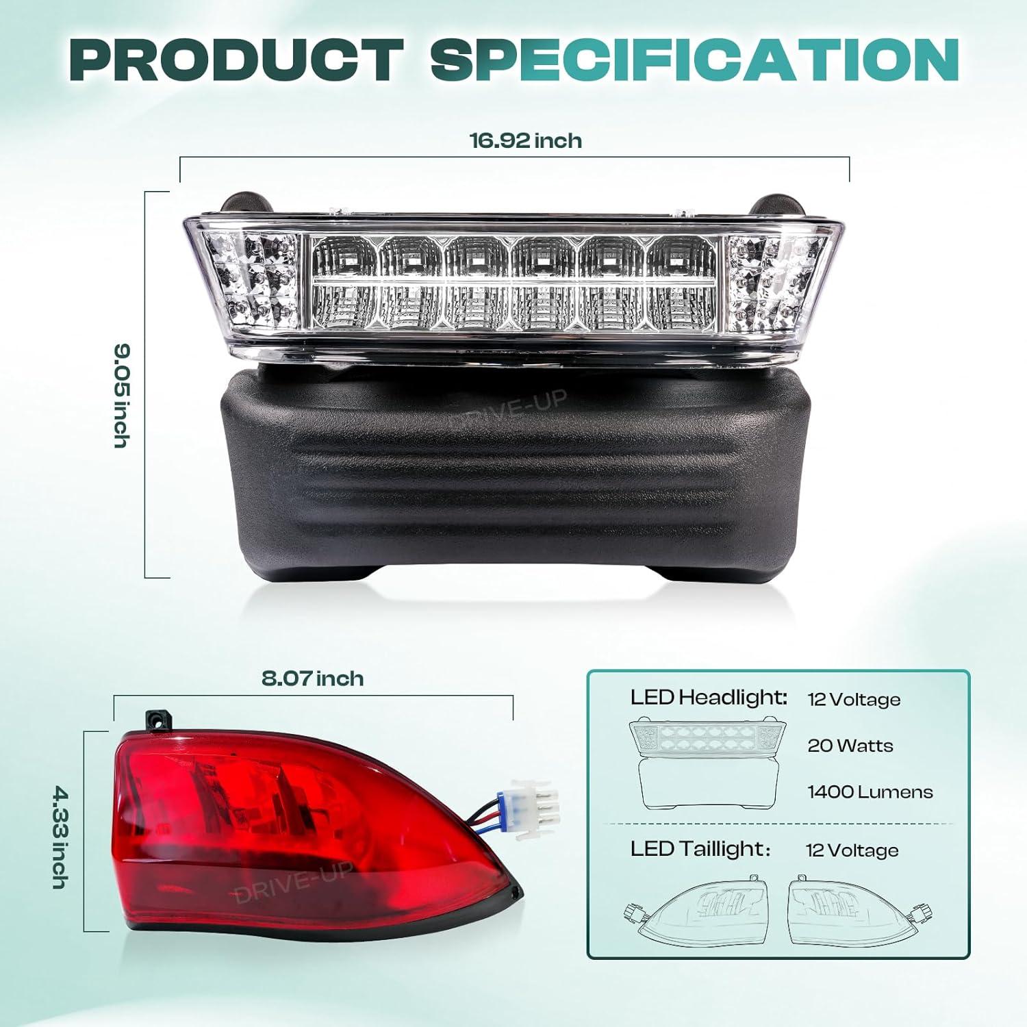Kit de Luces LED Drive-up para Carrito de Golf Club Car Precedent 2004-2008.5