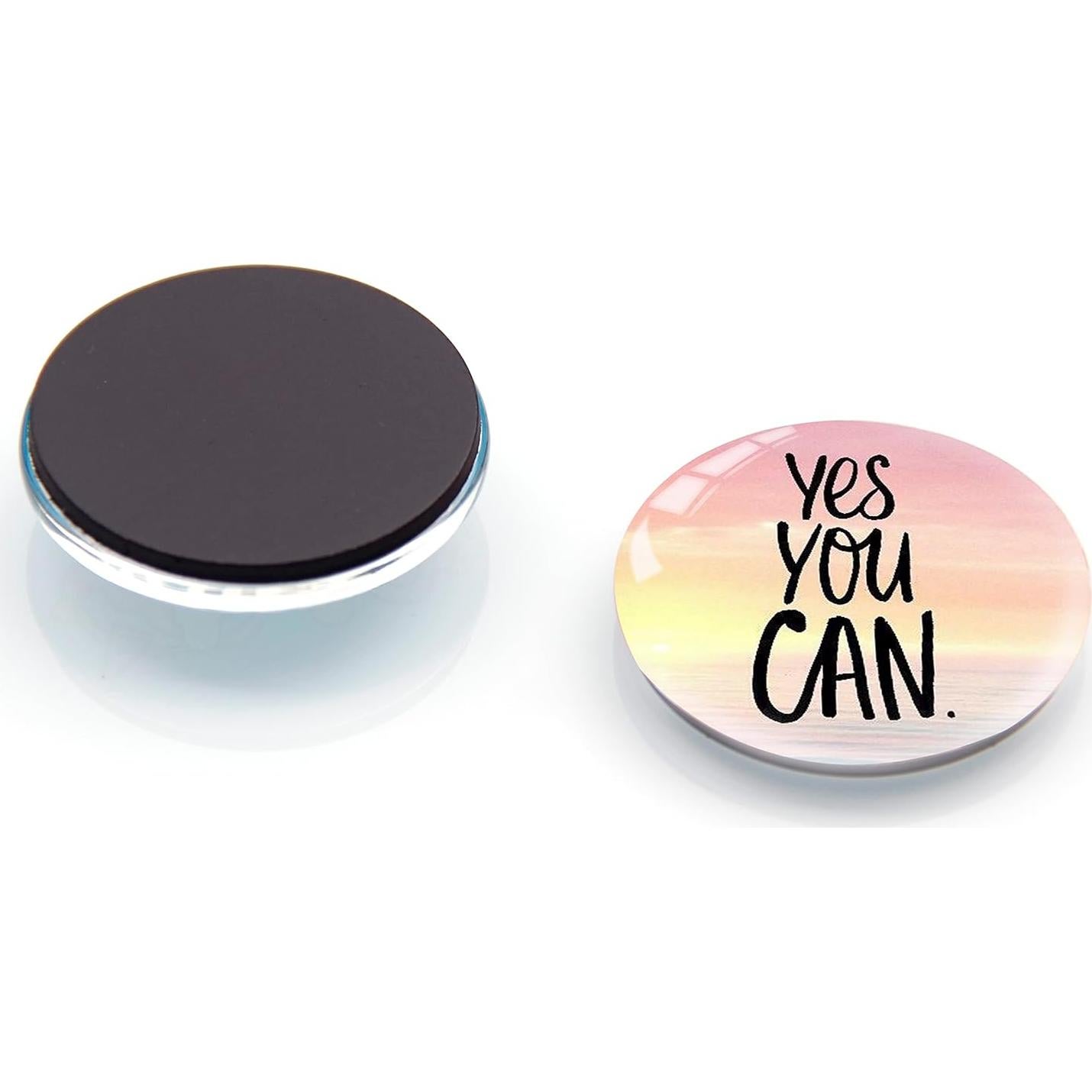 12 Imanes de Refrigerador de Vidrio Poitvd 3 cm Decorativos