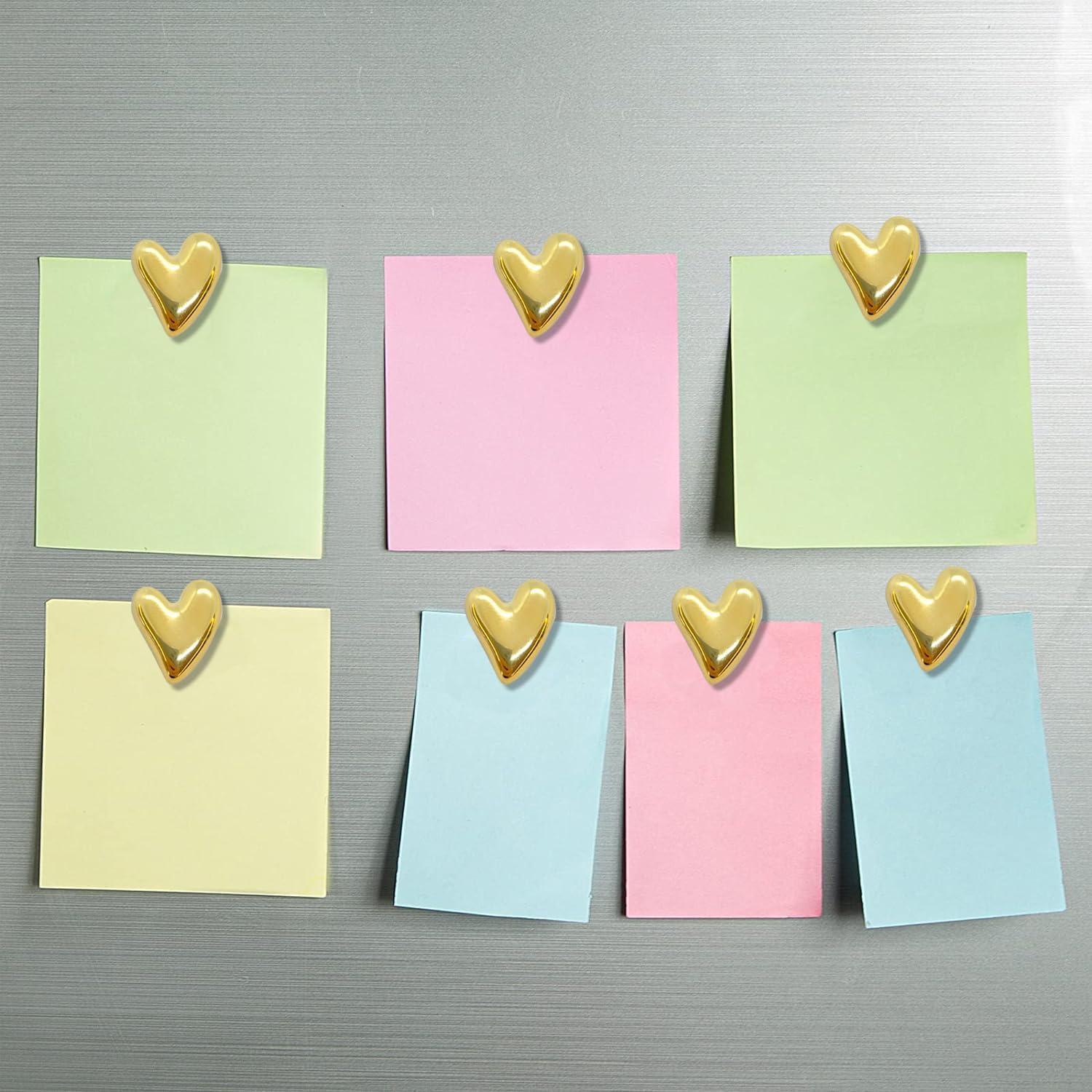 30 Imanes de Corazón Dorados HWAQHDYL para Refrigerador