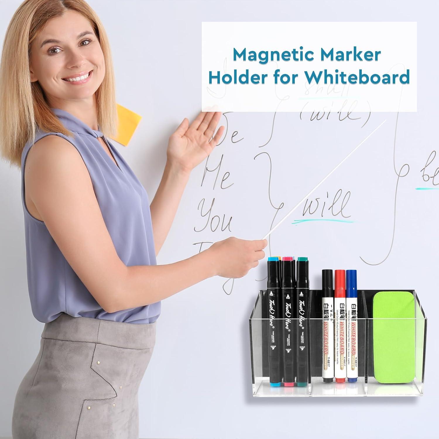 Soporte Magnético para Lápices VACONICO 3 Compartimentos Acrílico