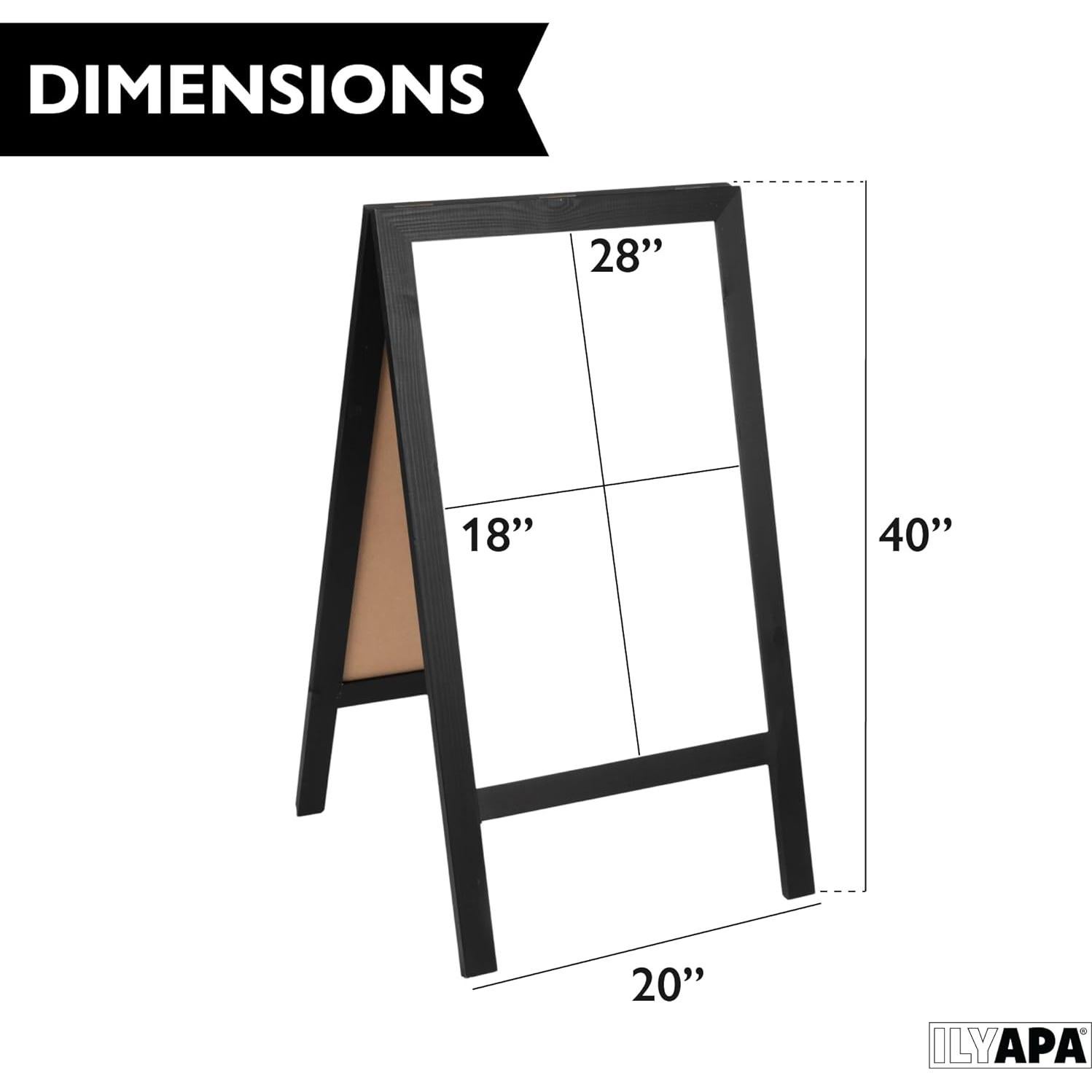 Cartel de Pizarra A-Frame Ilyapa 101.6x50.8 cm Magnético
