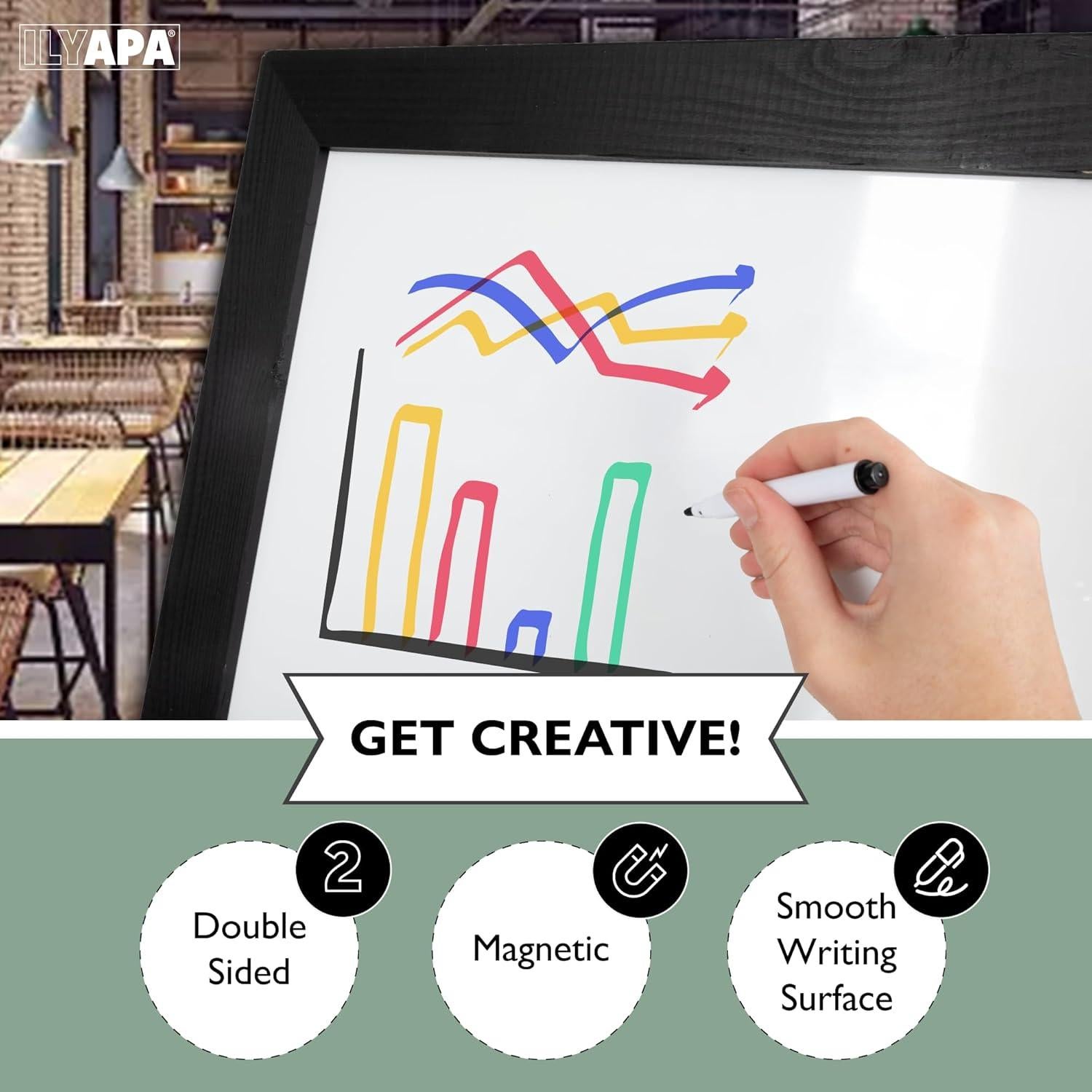 Cartel de Pizarra A-Frame Ilyapa 101.6x50.8 cm Magnético