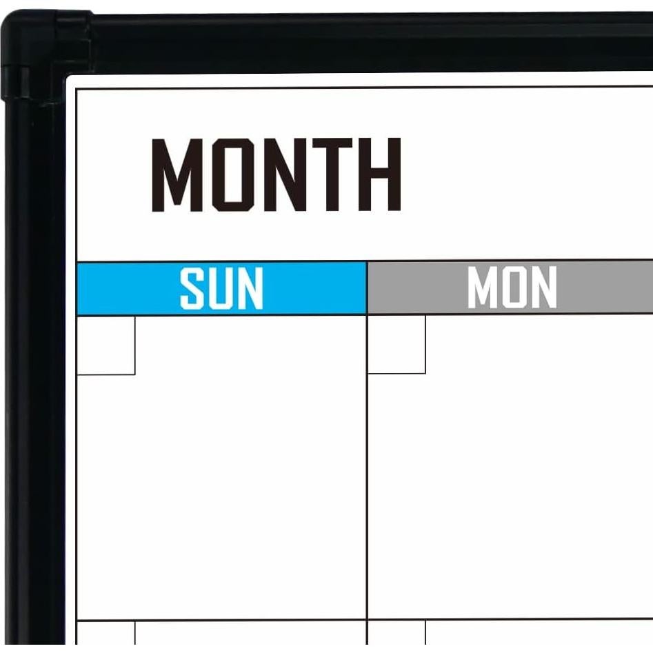 Pizarra Blanca Calendario Mensual XBoard 71x50 cm Combo Corcho