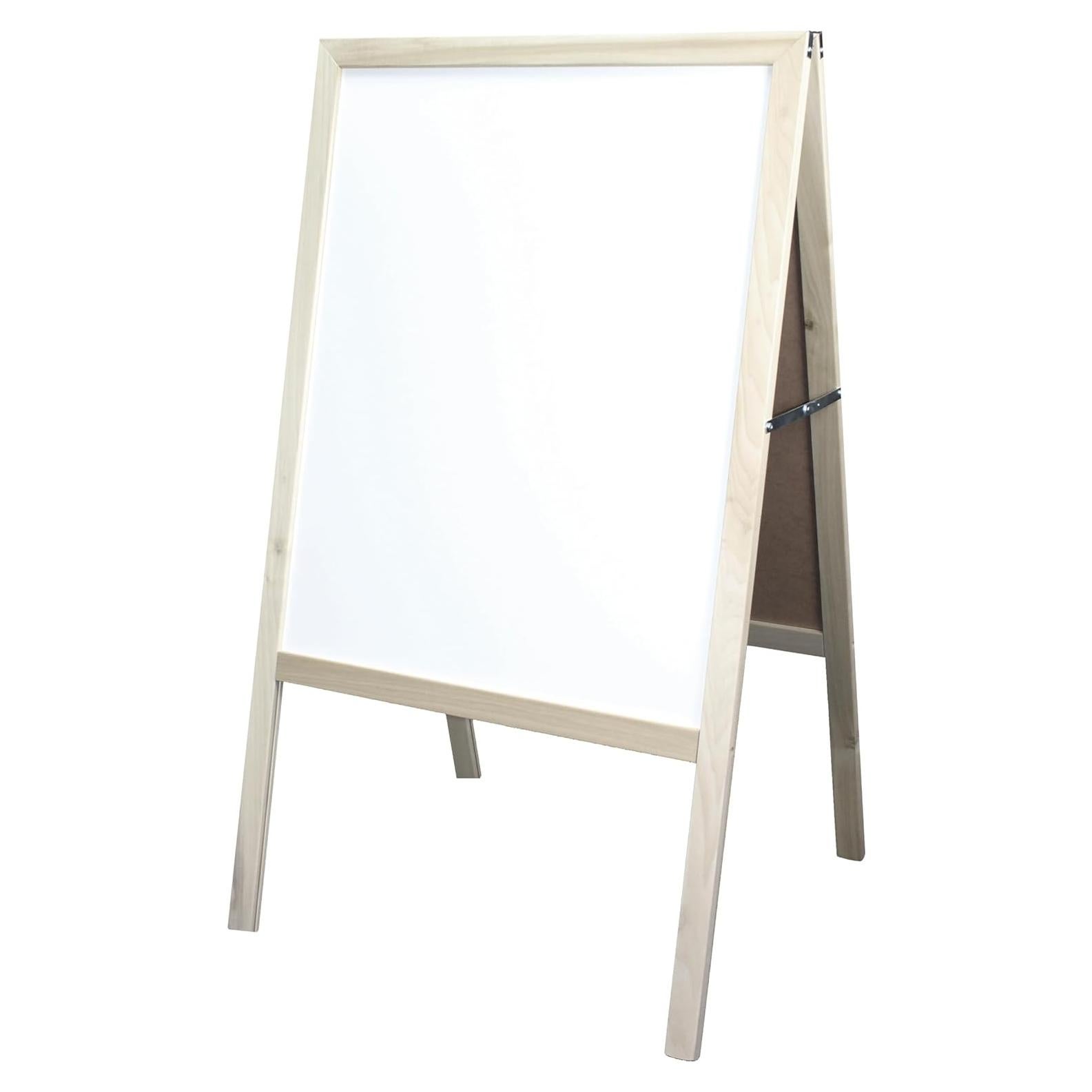 Caballete Marquee Flipside Madera Natural Pizarra Borrable 106.68x60.96cm