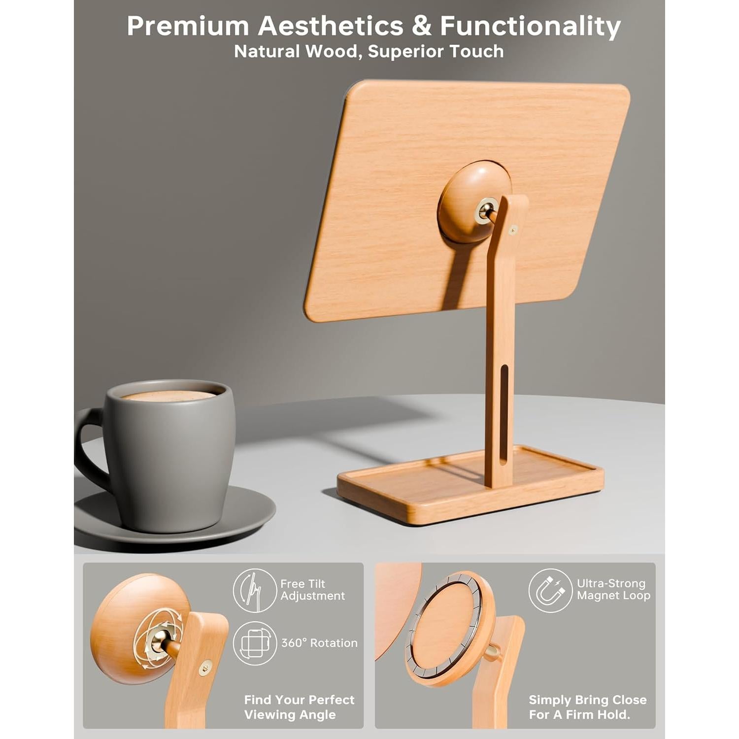 Pizarra de Vidrio YEOUX 2-en-1 con Soporte Magnético Ajustable