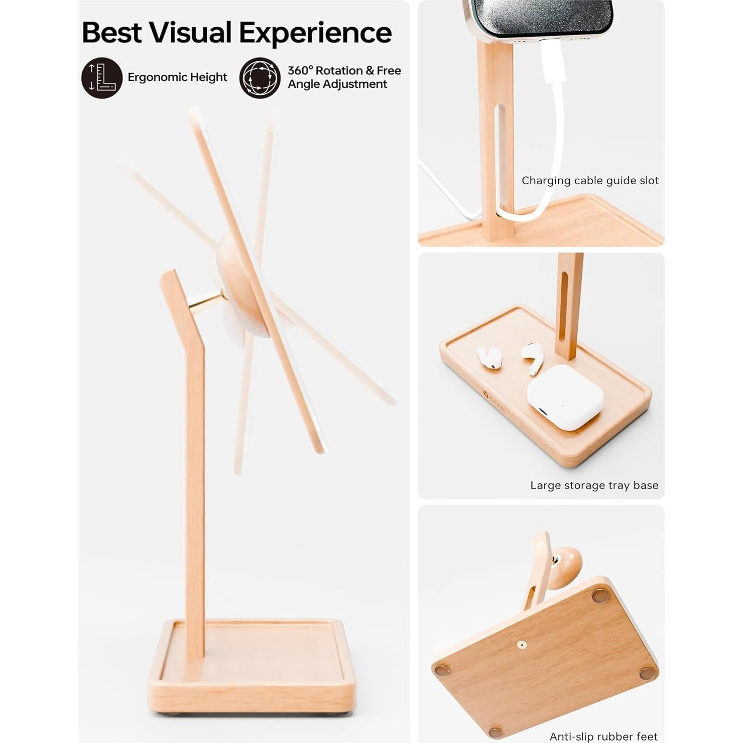 Pizarra de Vidrio YEOUX 2-en-1 con Soporte Magnético Ajustable