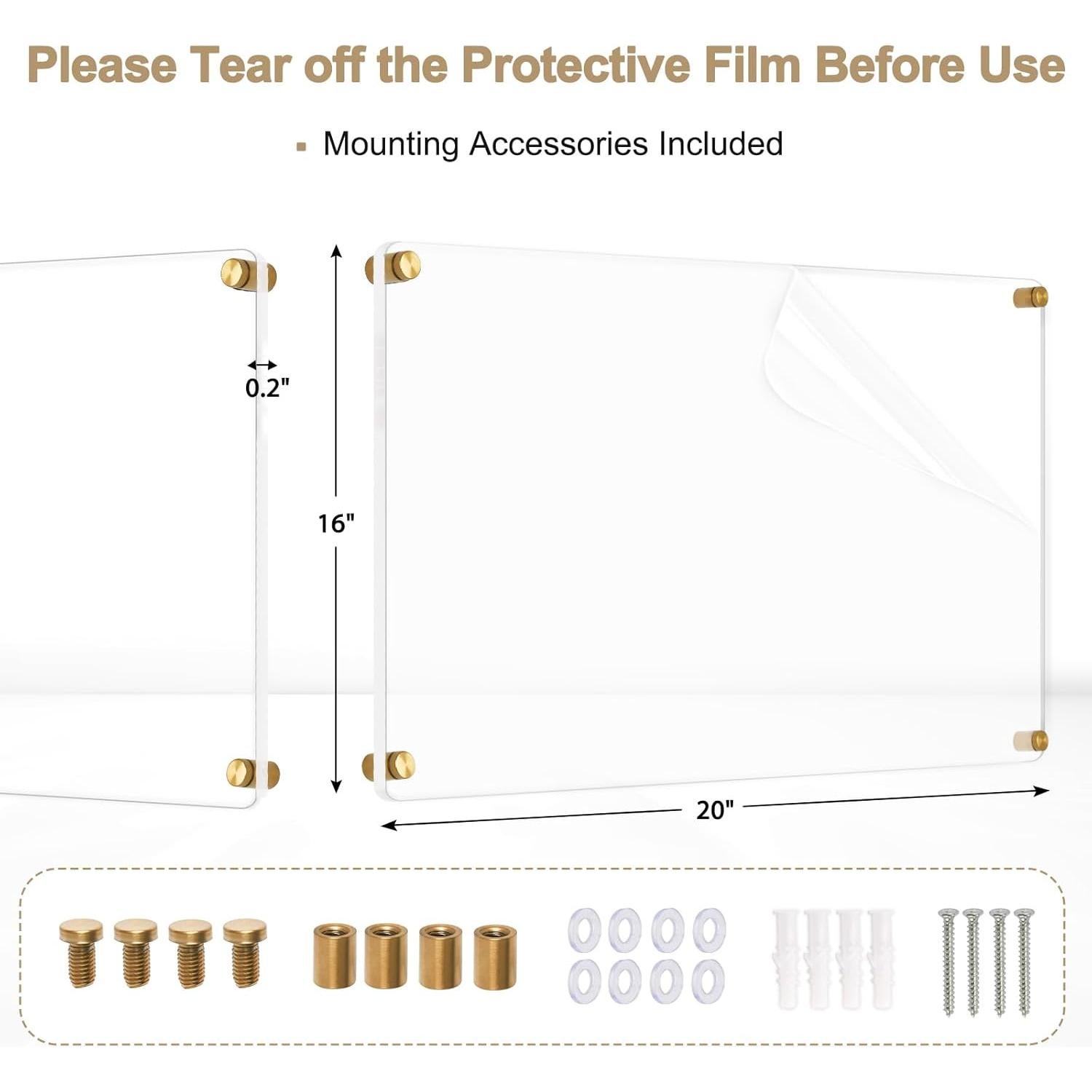 Tablero Acrílico Transparente 50.8 x 40.6 cm AMUSIGHT