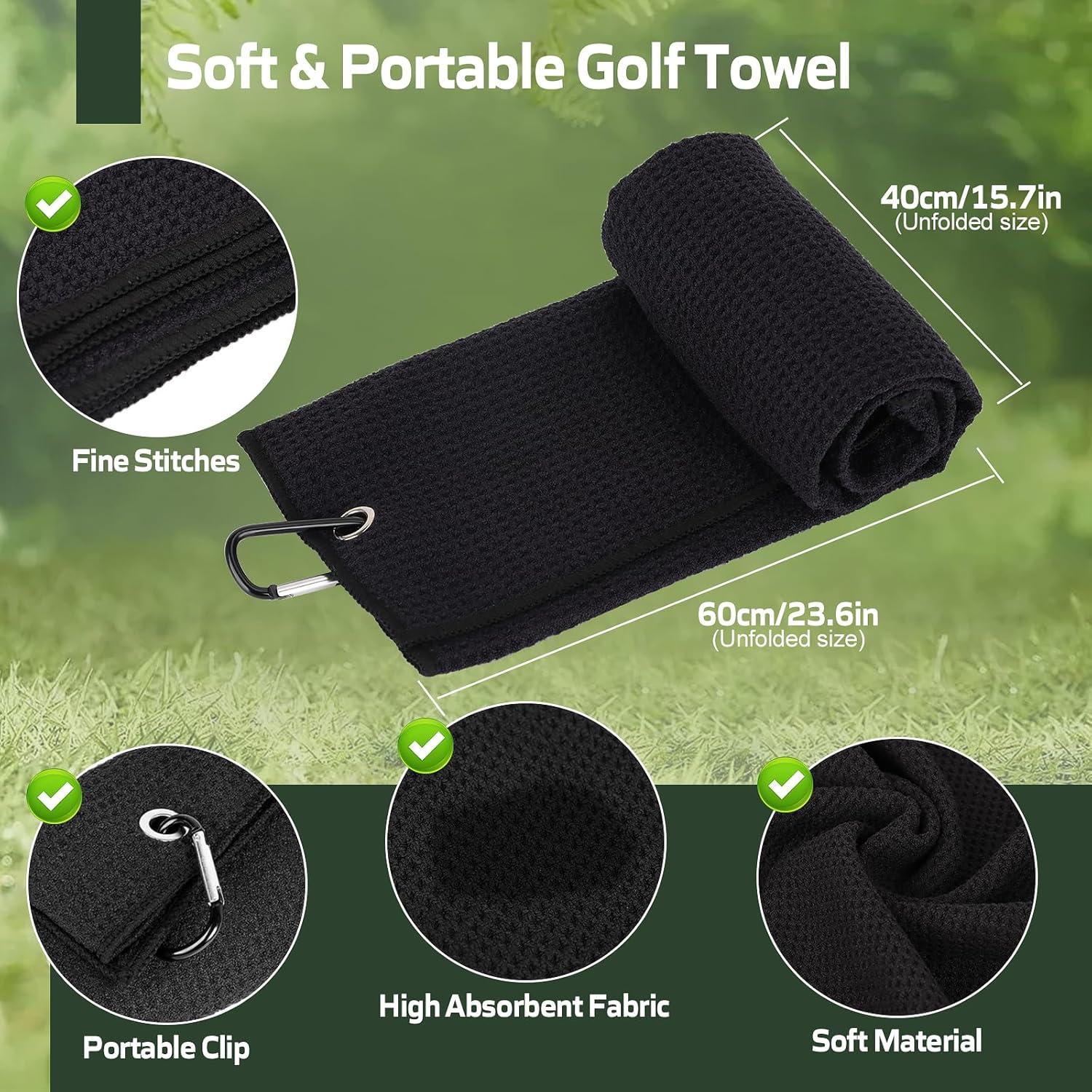Kit de limpieza de golf HUIJUTCHEN 4 Pcs con cepillo y toalla