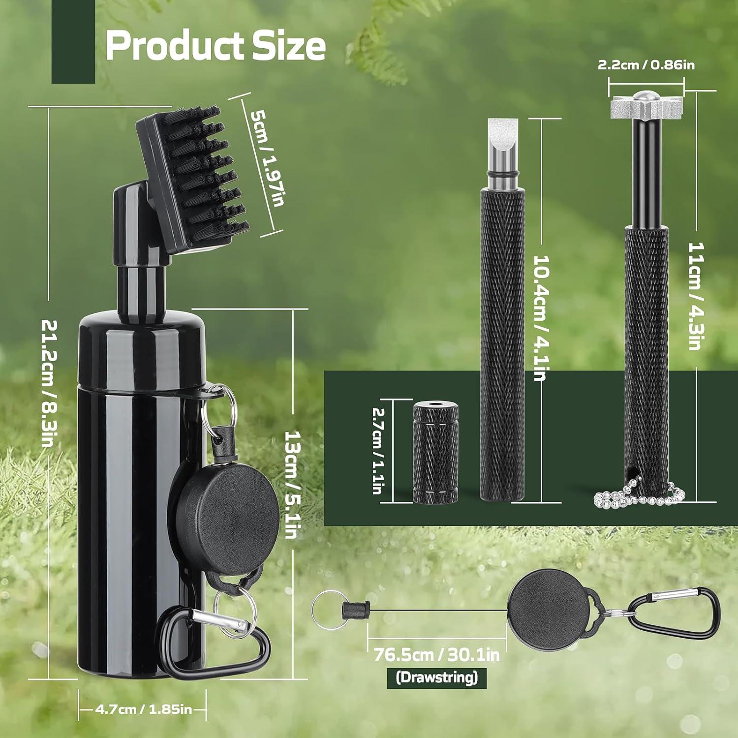 Kit de limpieza de golf HUIJUTCHEN 4 Pcs con cepillo y toalla