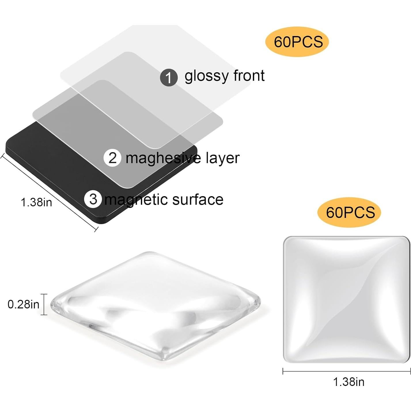 Kit de Imanes de Vidrio Honeydak 121 Piezas para Manualidades