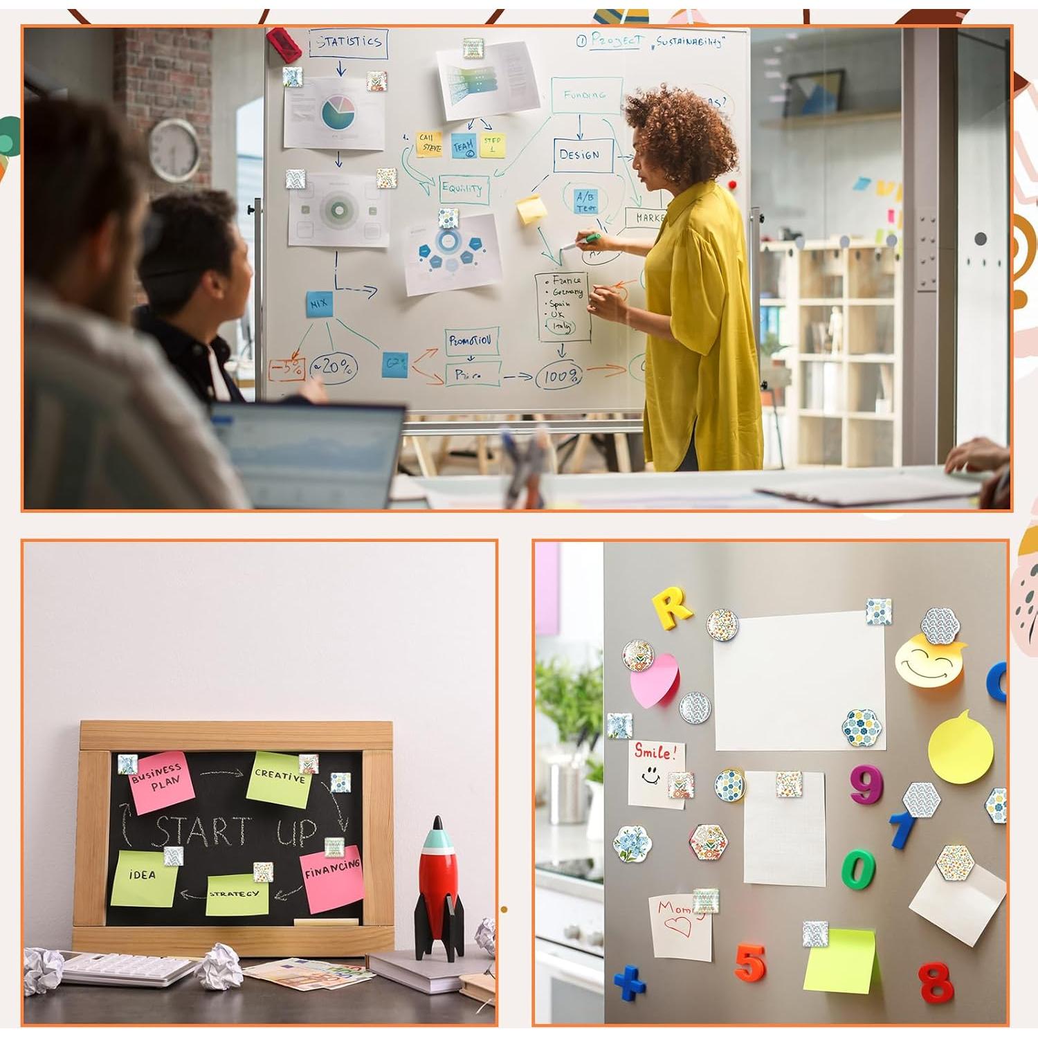 Kit de Imanes de Vidrio Honeydak 121 Piezas para Manualidades