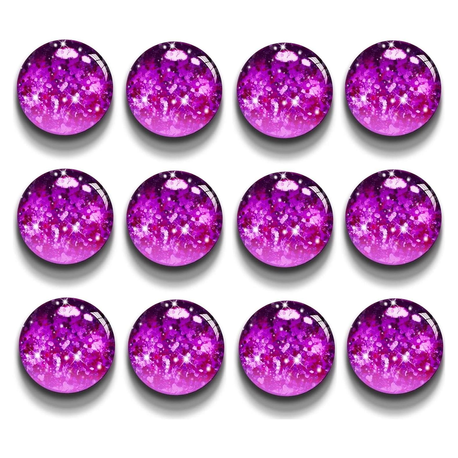 Imanes de Nevera Brillantes Morados CHUNNIAO - 12 Piezas