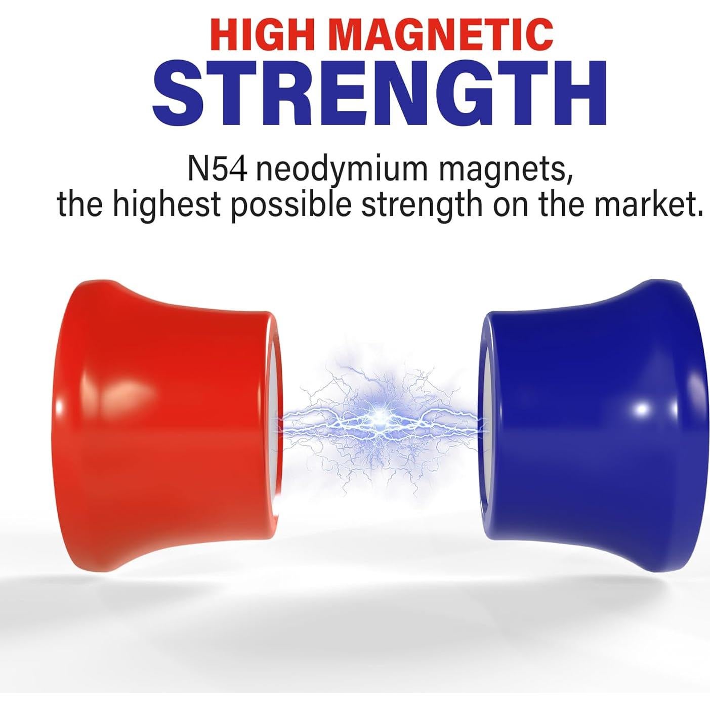 Imanes Fuertes Neodimio N54 Boldpurple - Paquete de 8 Blancos