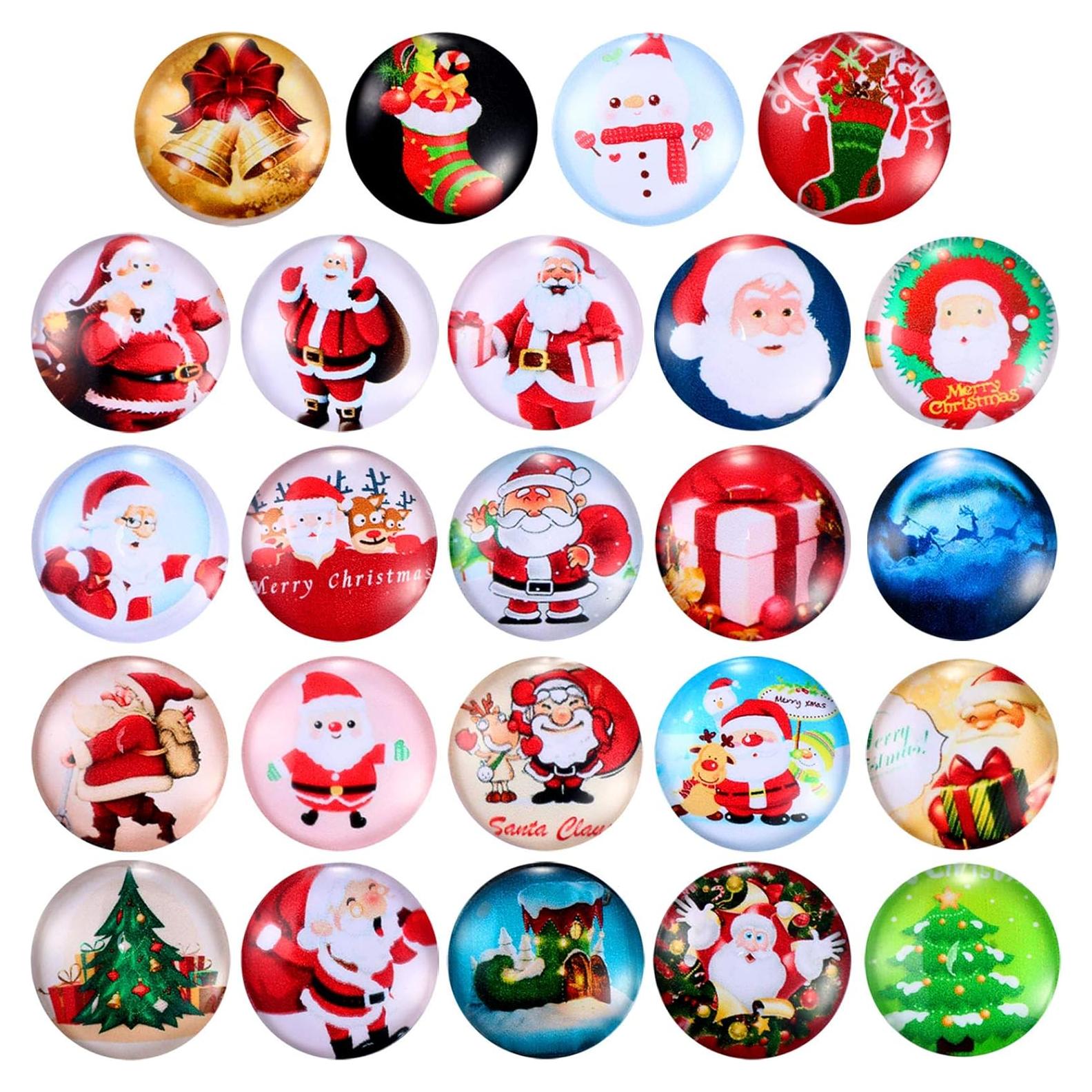 24 Imanes de Navidad Frienda 3D para Nevera Multicolor
