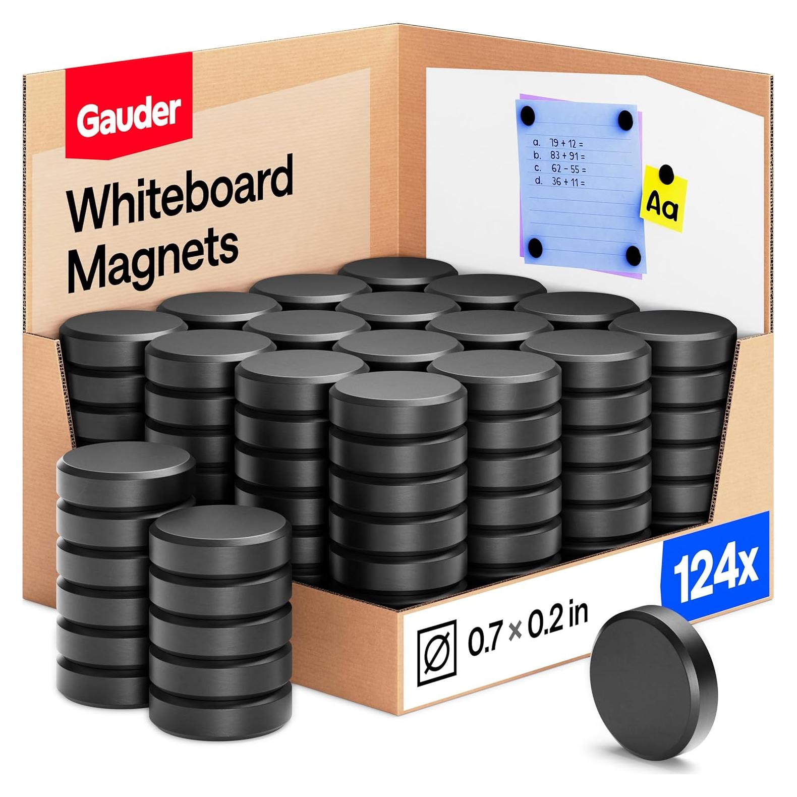 Imanes Magnéticos GAUDER 124 Piezas Redondos 1.8 cm Cerámica