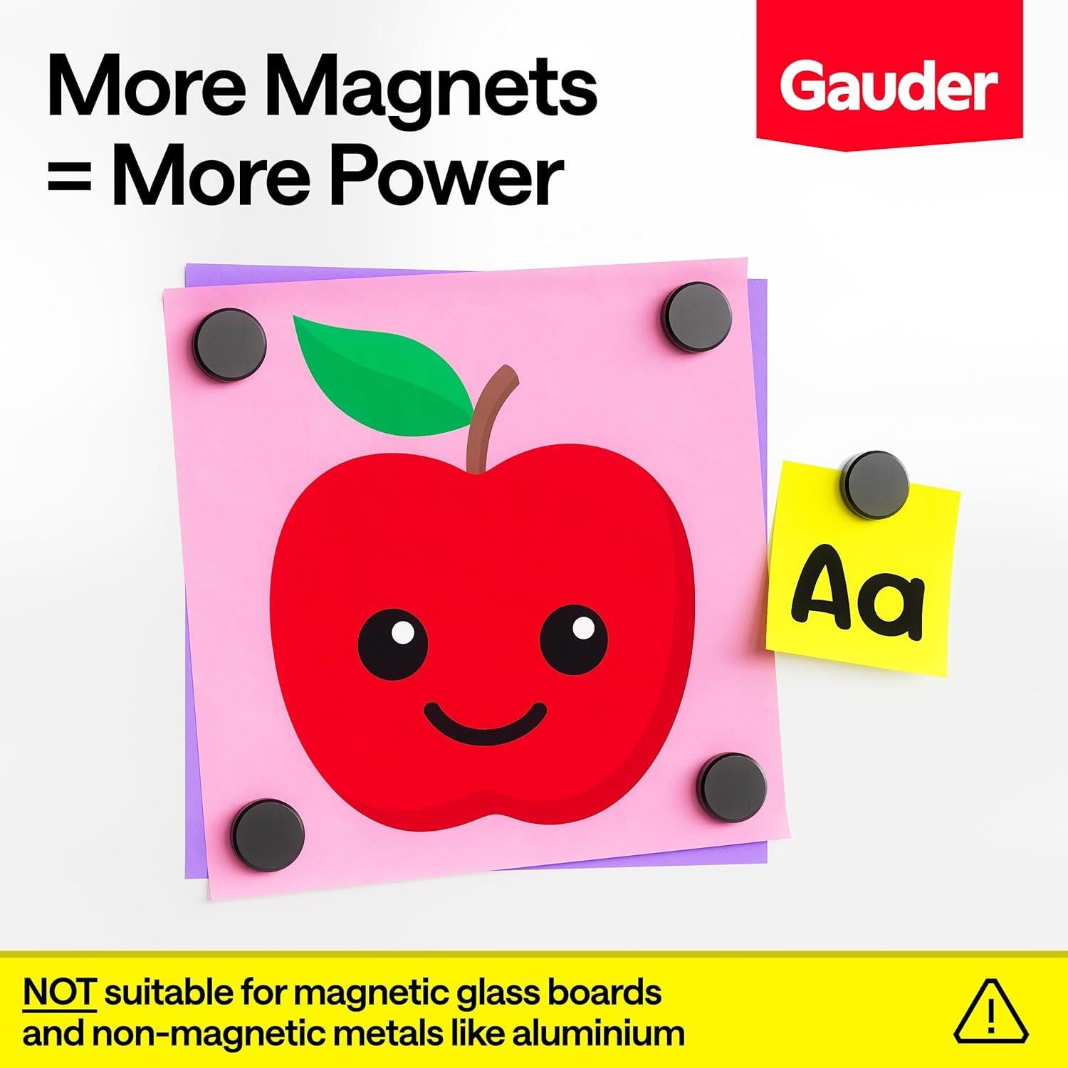 Imanes Magnéticos GAUDER 124 Piezas Redondos 1.8 cm Cerámica