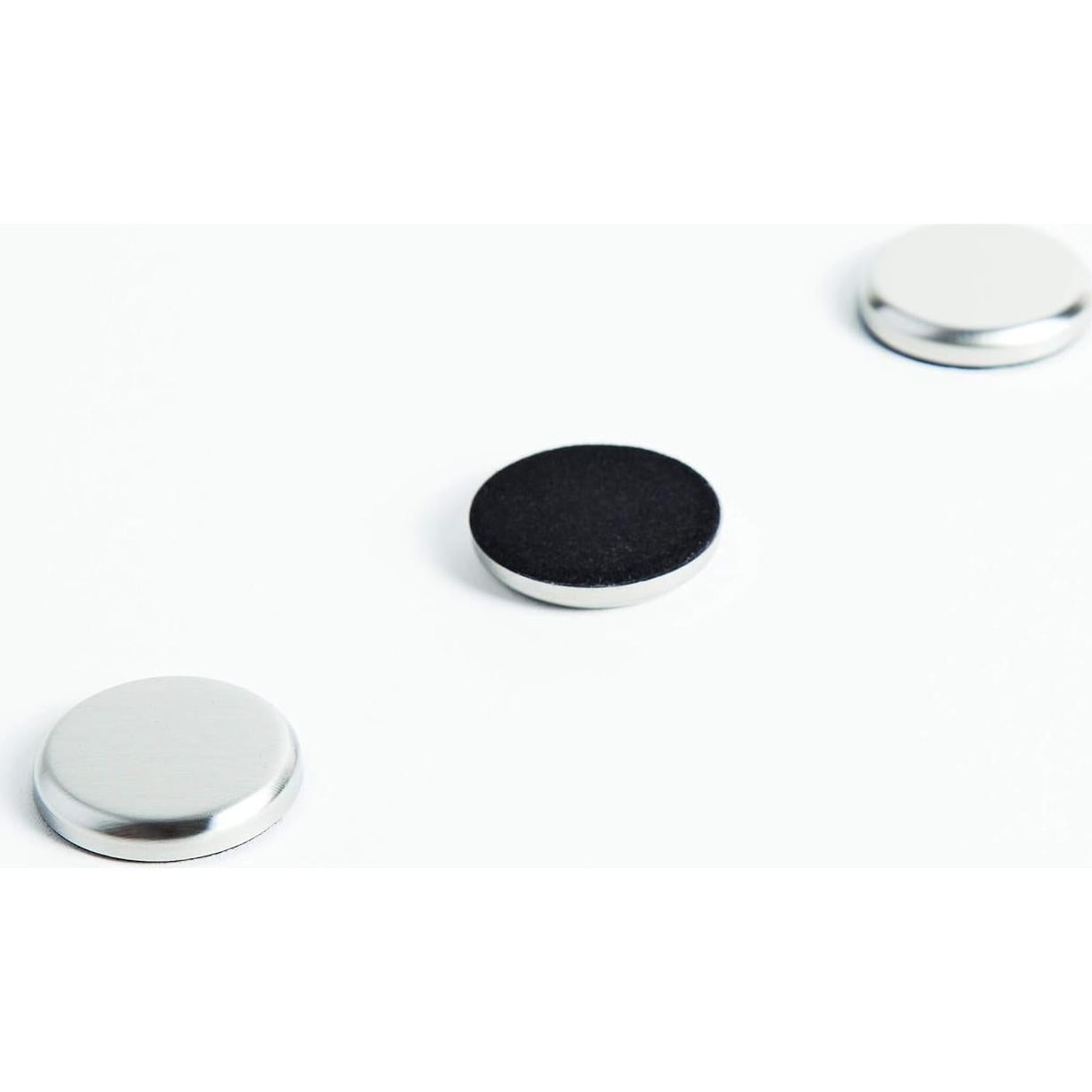 Imanes de Metal Cepillado U Brands 12 Piezas 3.18 cm Plata