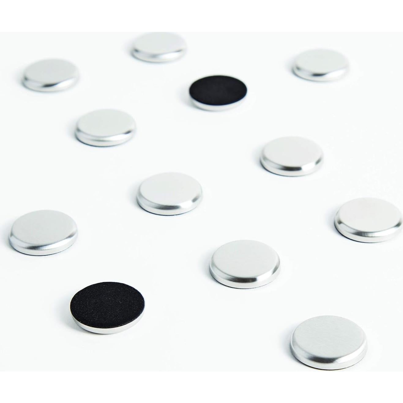 Imanes de Metal Cepillado U Brands 12 Piezas 3.18 cm Plata
