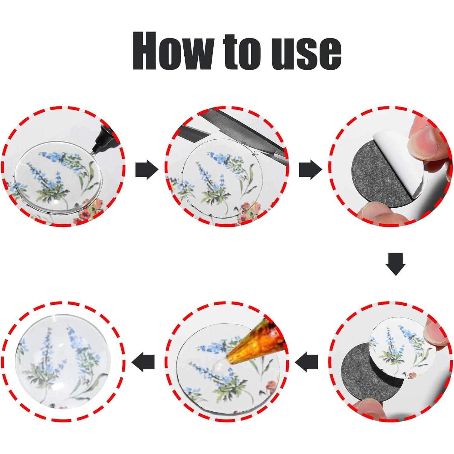 Juego de 72 Imanes Magnéticos Redondos JAKOUE 3.05 cm Vidrio