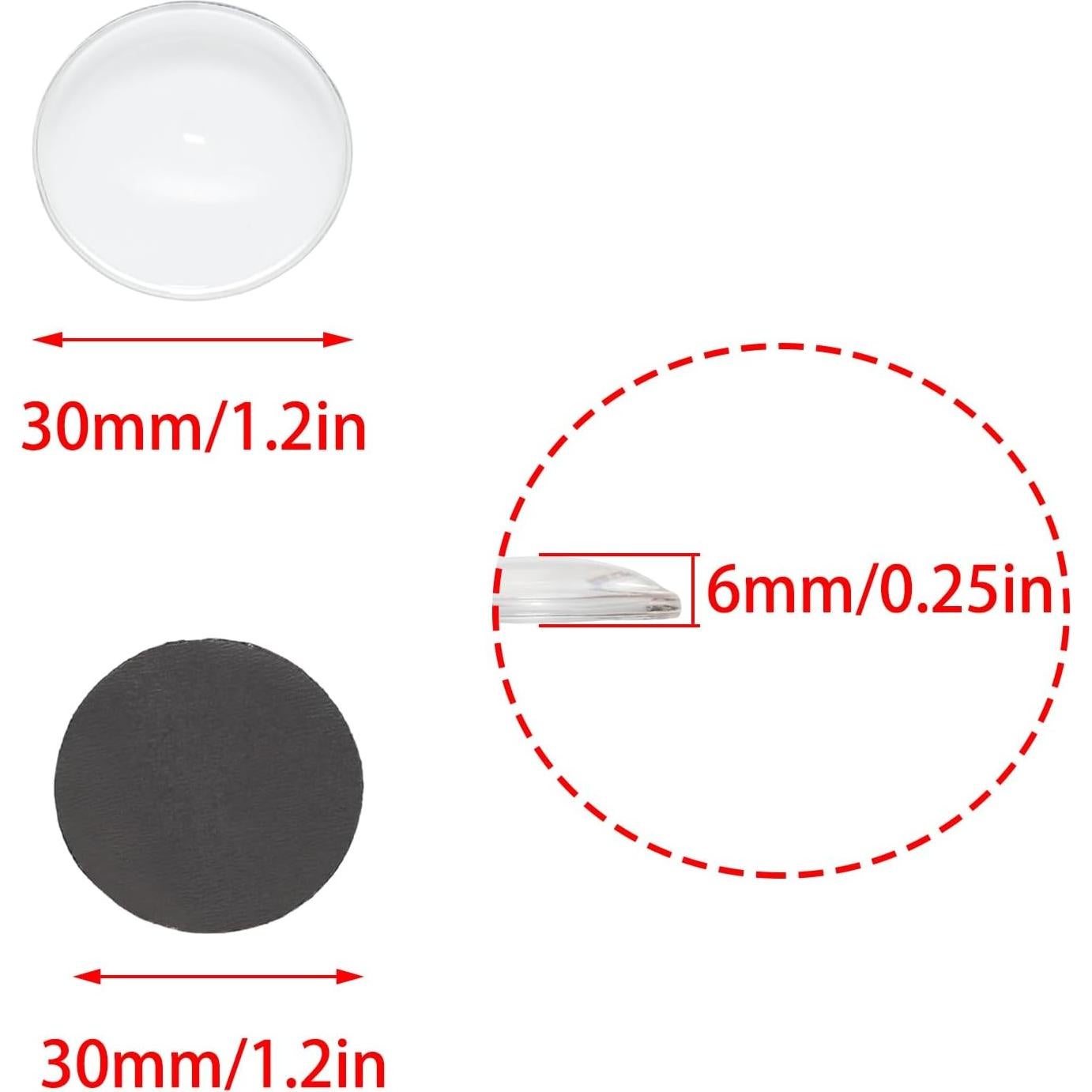 Juego de 72 Imanes Magnéticos Redondos JAKOUE 3.05 cm Vidrio