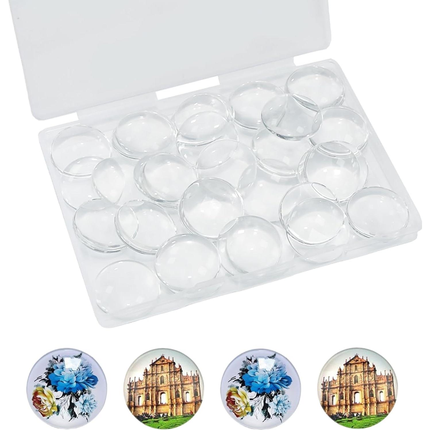 Juego de 72 Imanes Magnéticos Redondos JAKOUE 3.05 cm Vidrio