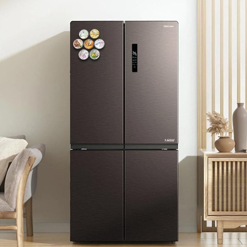 Juego de 72 Imanes Magnéticos Redondos JAKOUE 3.05 cm Vidrio