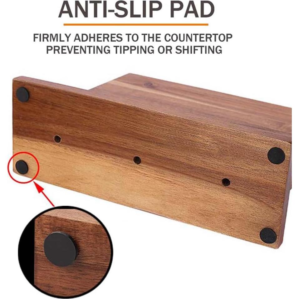 Soporte Magnético para Cuchillos WXCOO de Madera Sólida