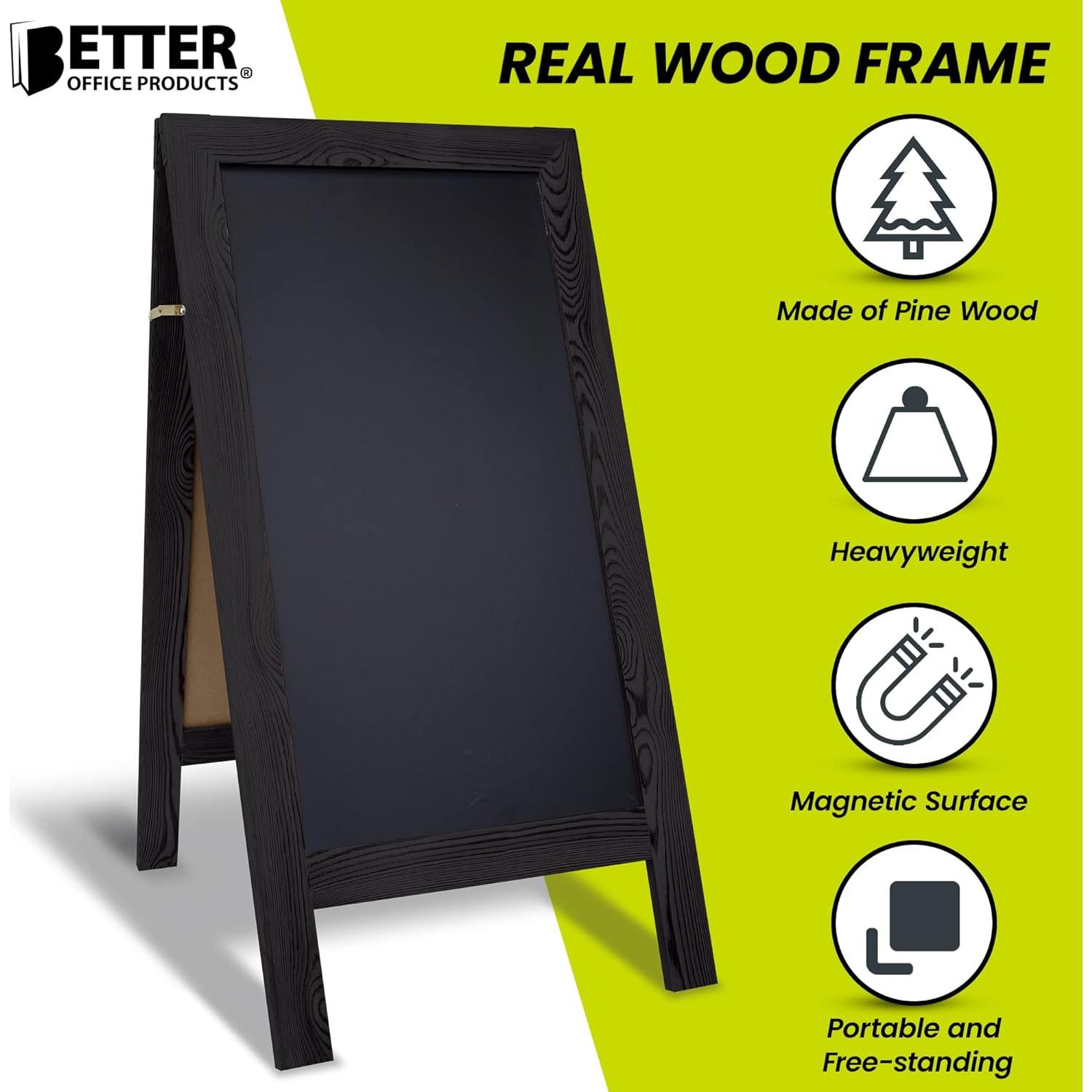 Pizarra Magnética A-Frame Extra Grande 50.8x101.6cm - Mejores Productos de Oficina