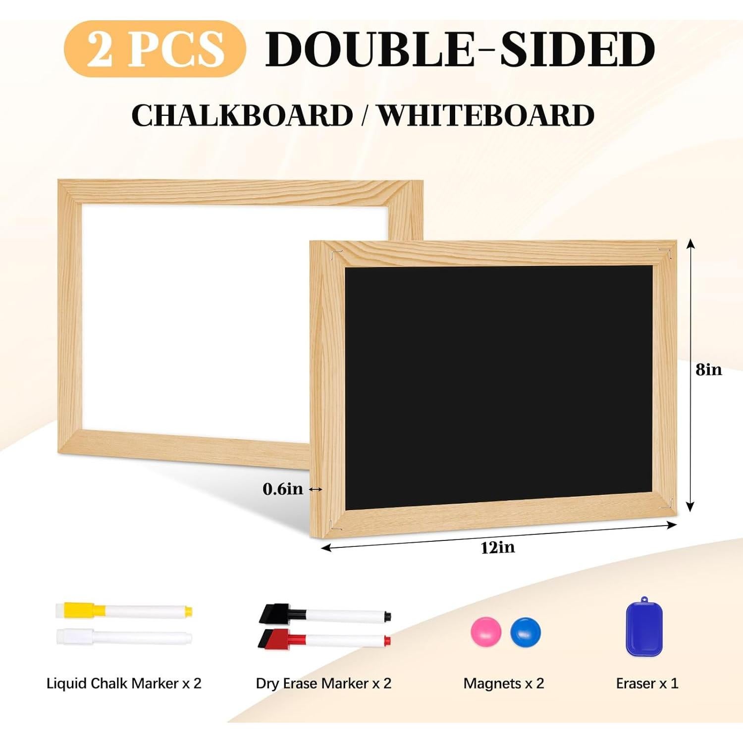 Pizarra Doble Cara 4 PENSAMIENTO 20.32x30.48cm Magnética
