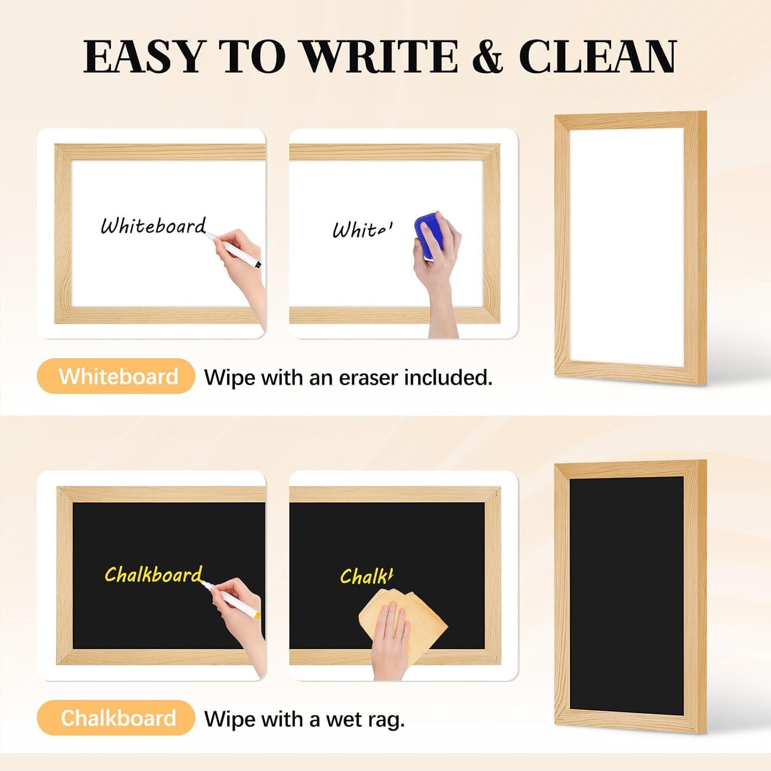 Pizarra Doble Cara 4 PENSAMIENTO 20.32x30.48cm Magnética