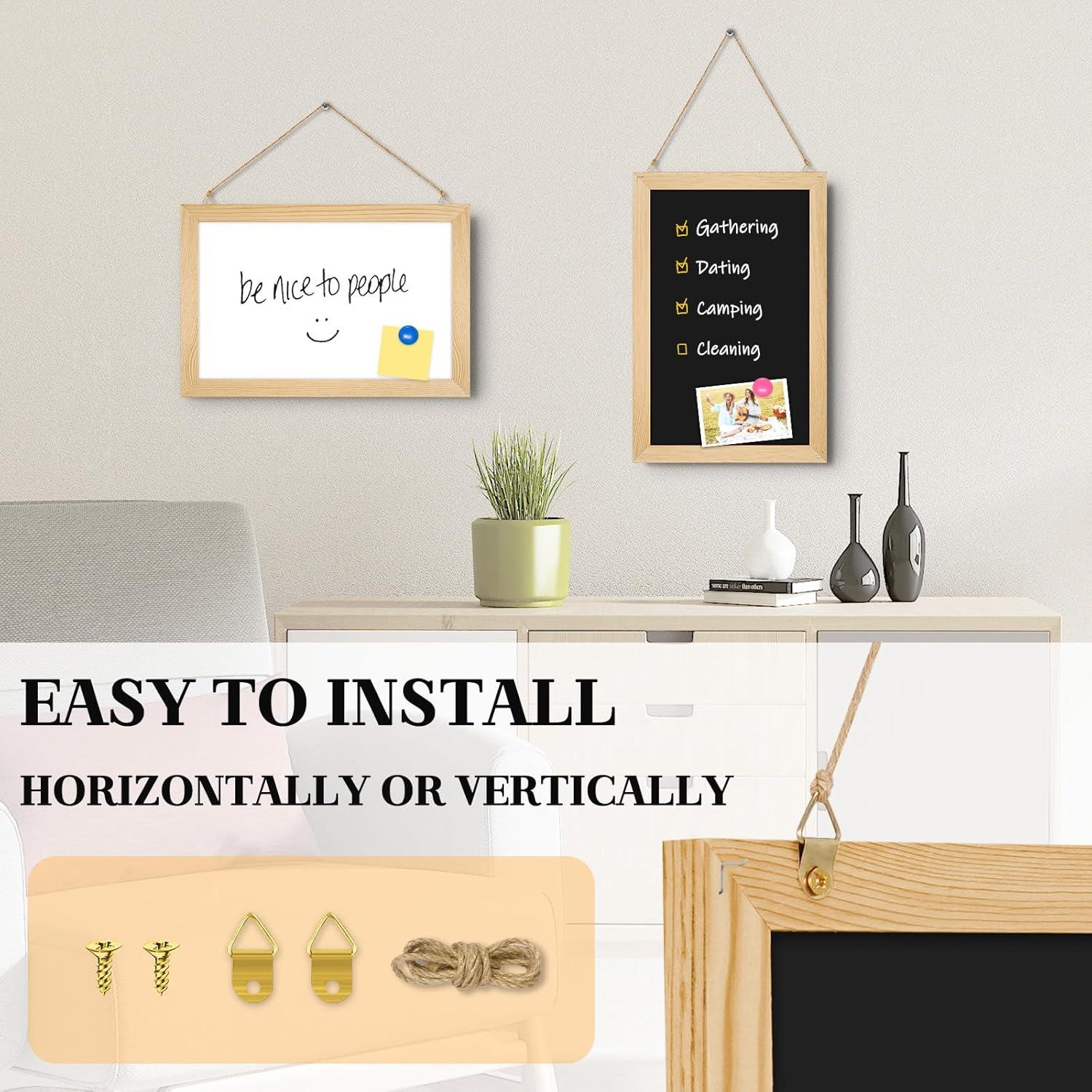 Pizarra Doble Cara 4 PENSAMIENTO 20.32x30.48cm Magnética