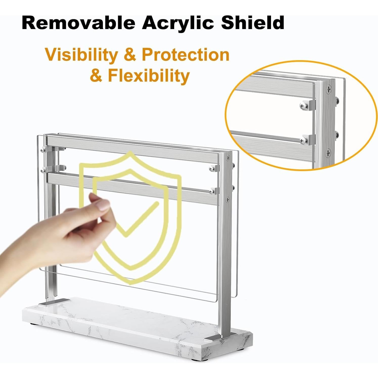Soporte Magnético para Cuchillos HomeSimplex - Base de Mármol Blanco