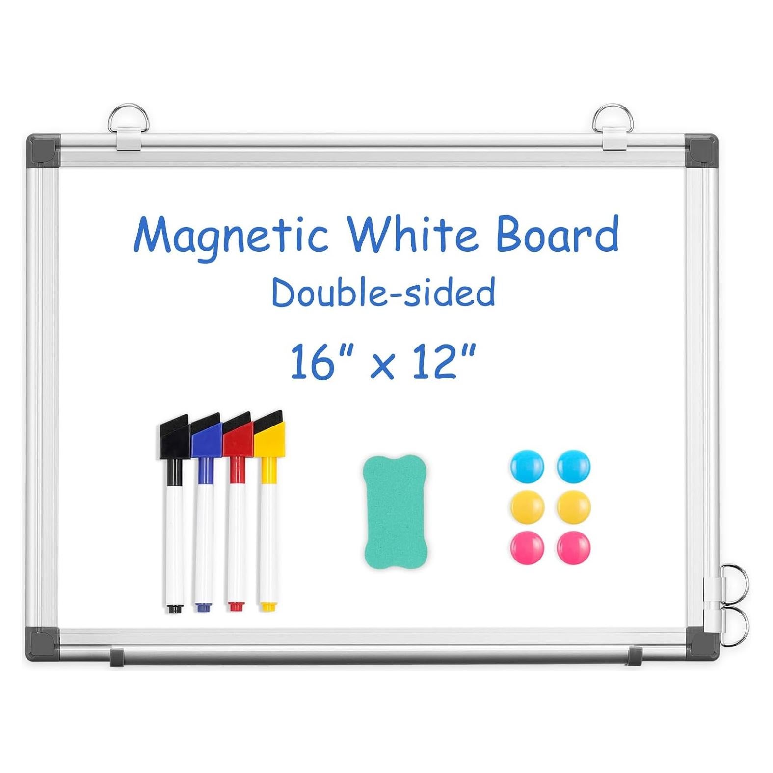 Pizarra Blanca Doble Cara Magnética WALGLASS 40x30 cm