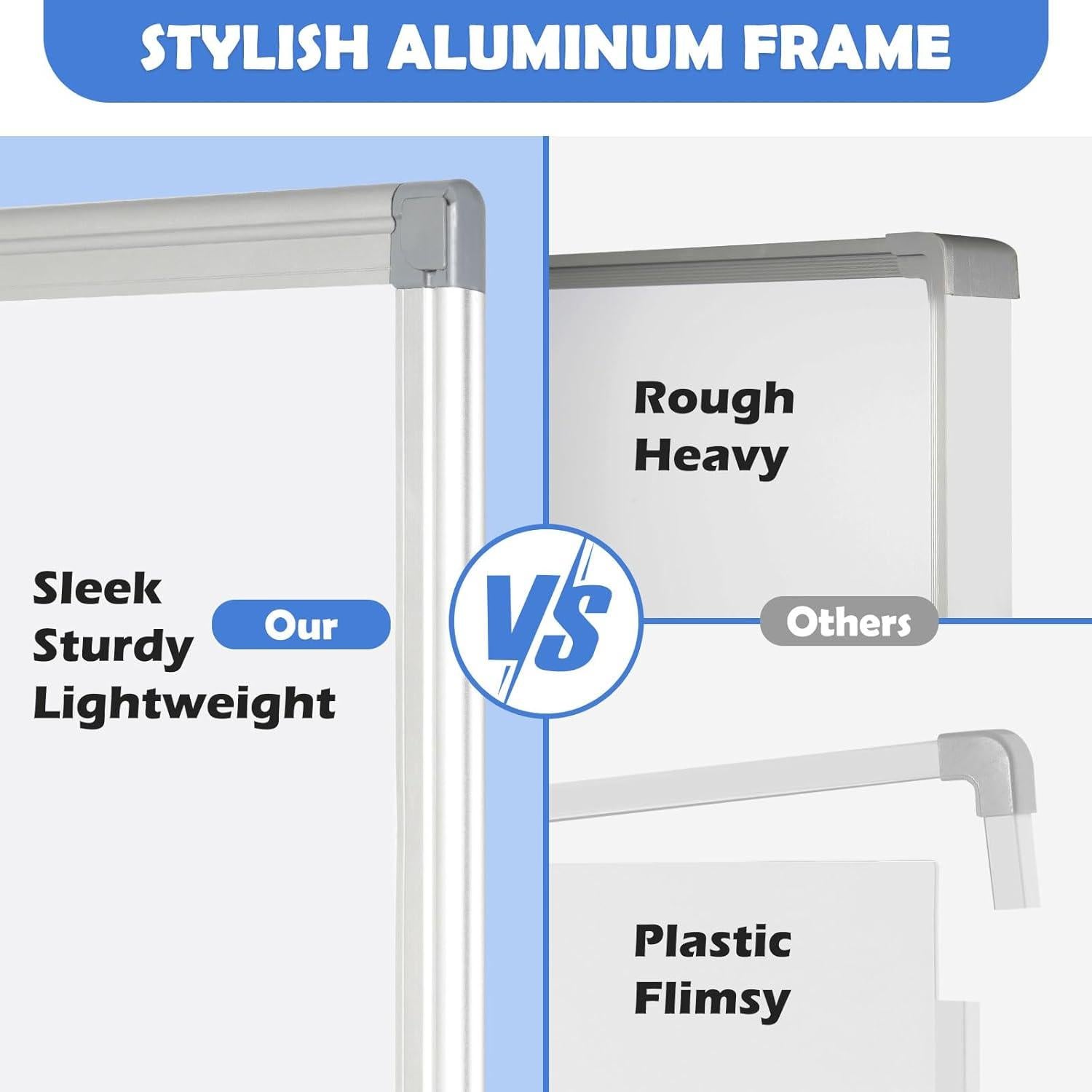 Pizarra Blanca Doble Cara Magnética WALGLASS 40x30 cm