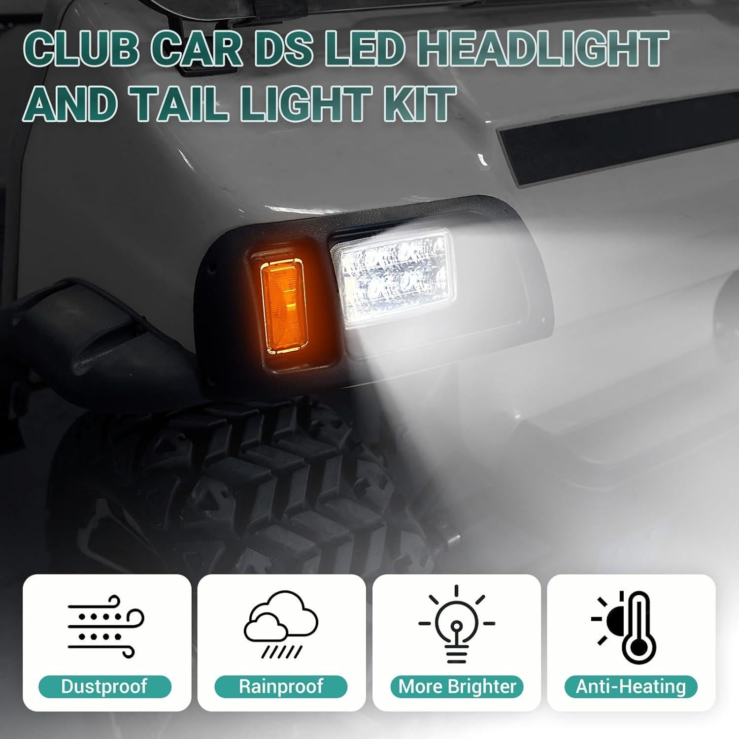 Kit de luces LED Drive-up para Club Car DS 1993 en adelante