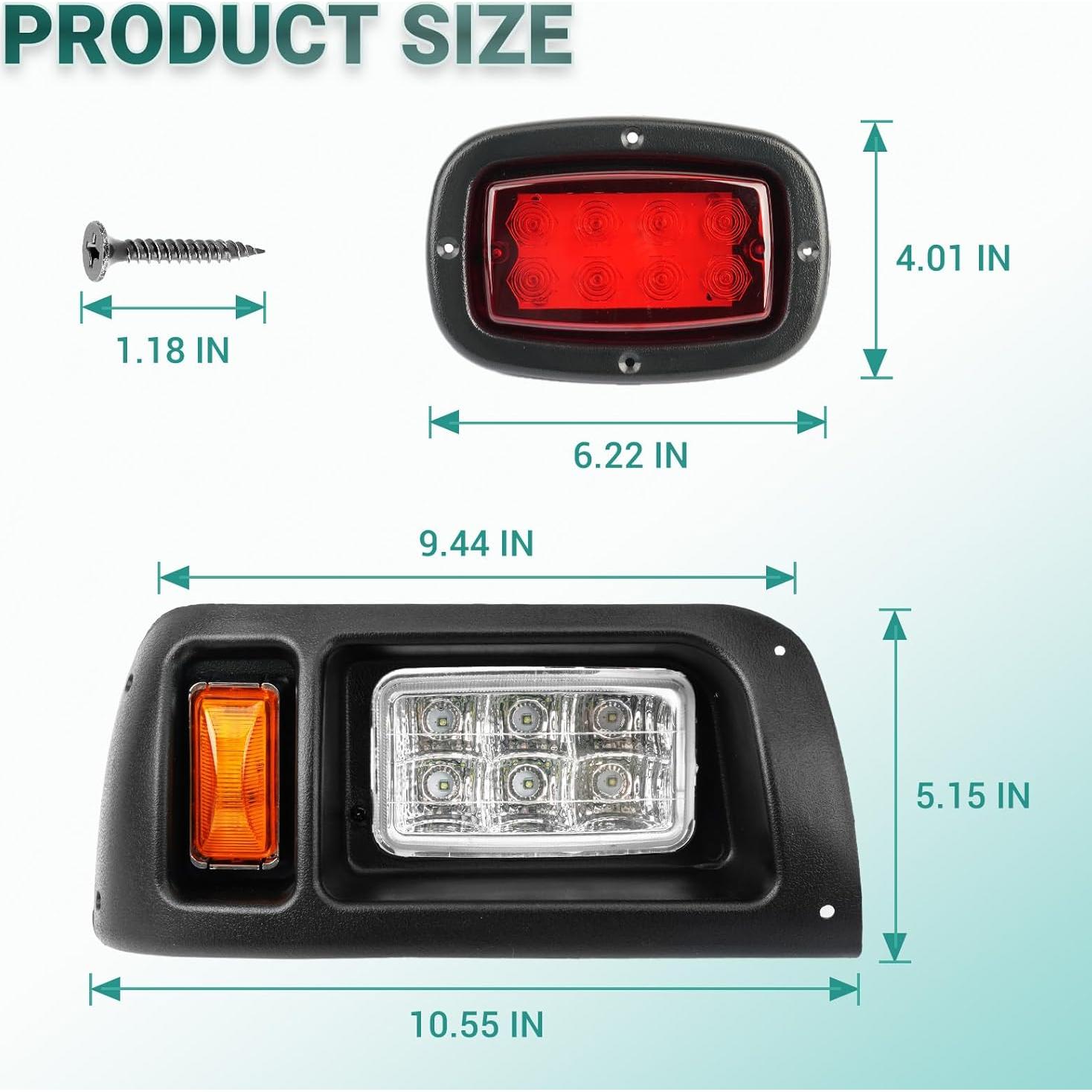 Kit de luces LED Drive-up para Club Car DS 1993 en adelante