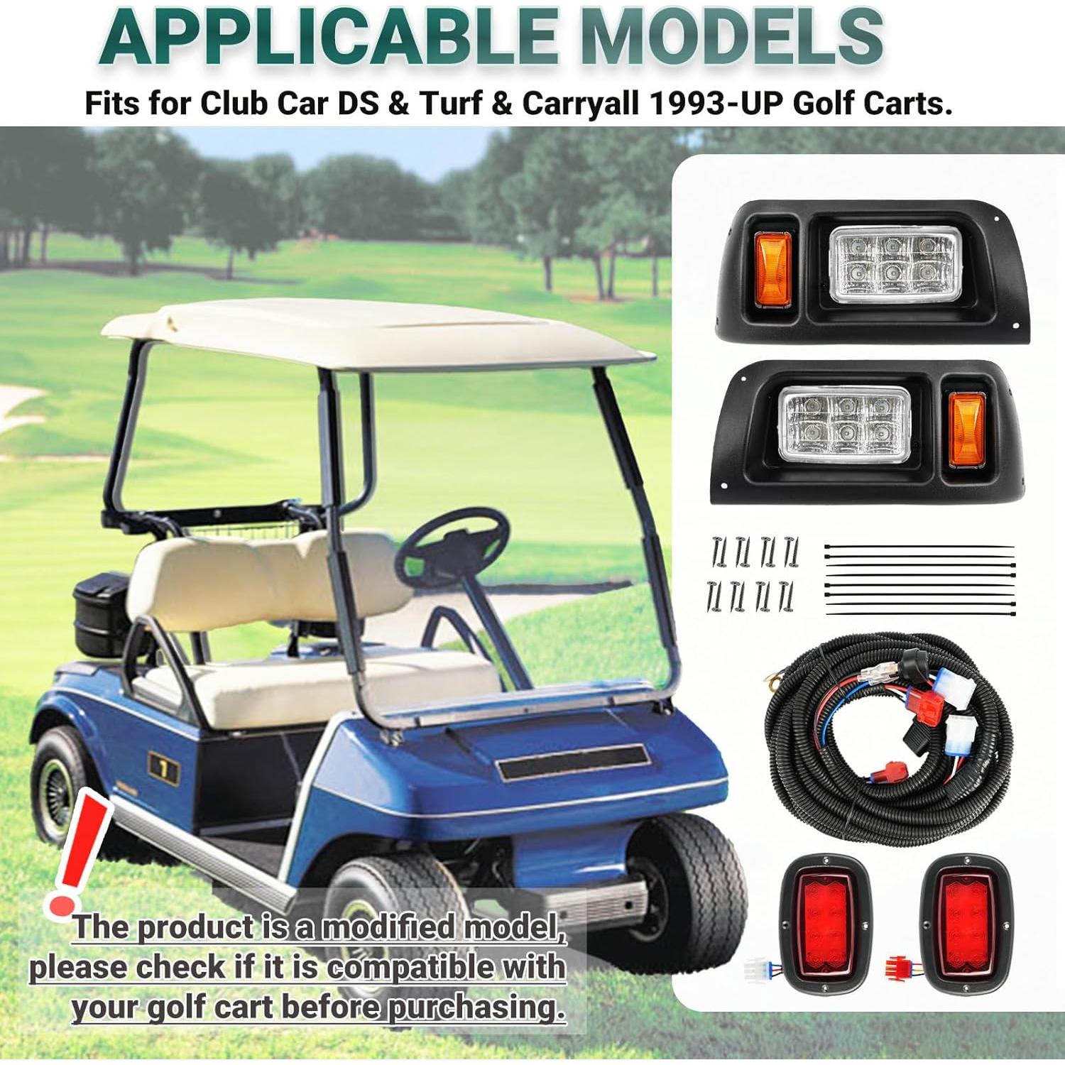 Kit de luces LED Drive-up para Club Car DS 1993 en adelante